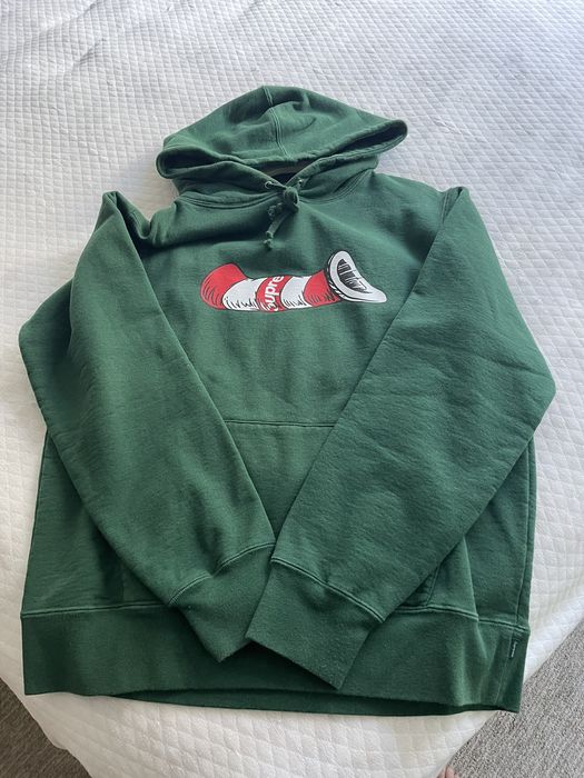 Supreme cat in best sale the hat hoodie green