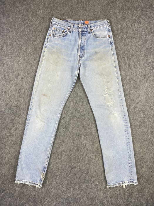 Vintage 90's Light Blue Wash Vintage Levi's 501 Jeans 28x31 Denim | Grailed