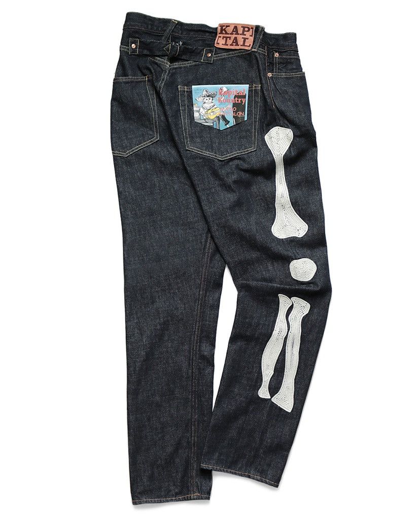 Kapital 12.5oz Mexican Bone Denim Skelton 5P OKAGILLY 32inch