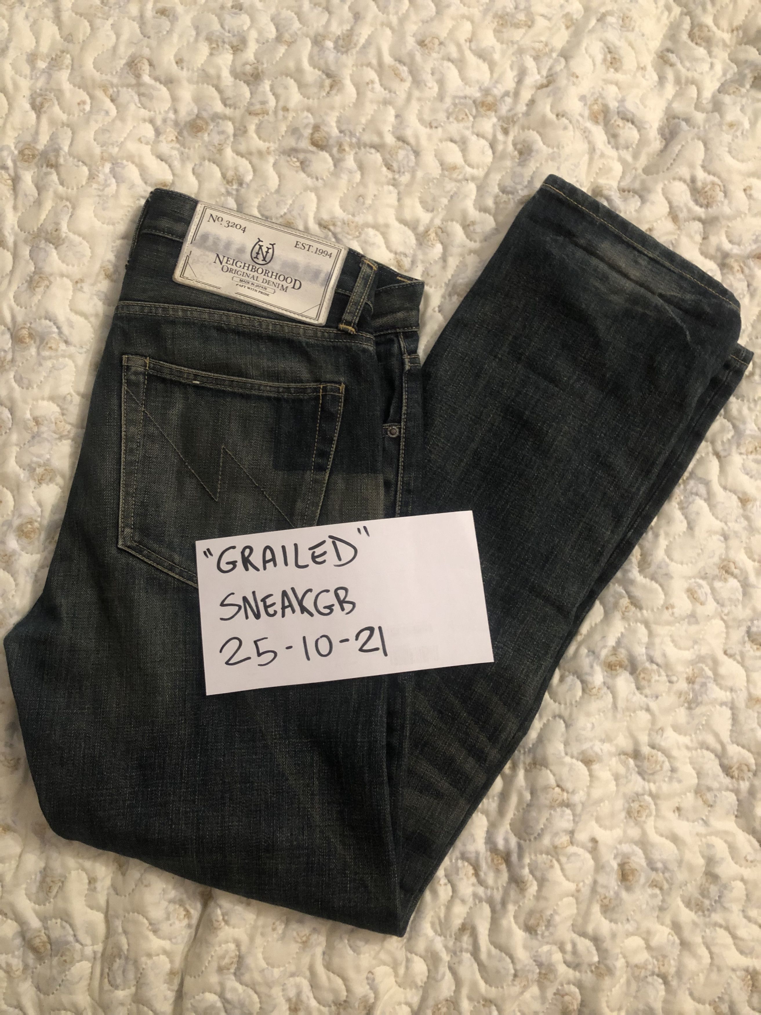 Neighborhood Neighborhood no3204 JEANS 14OZ DENIM W31 Raw japanra