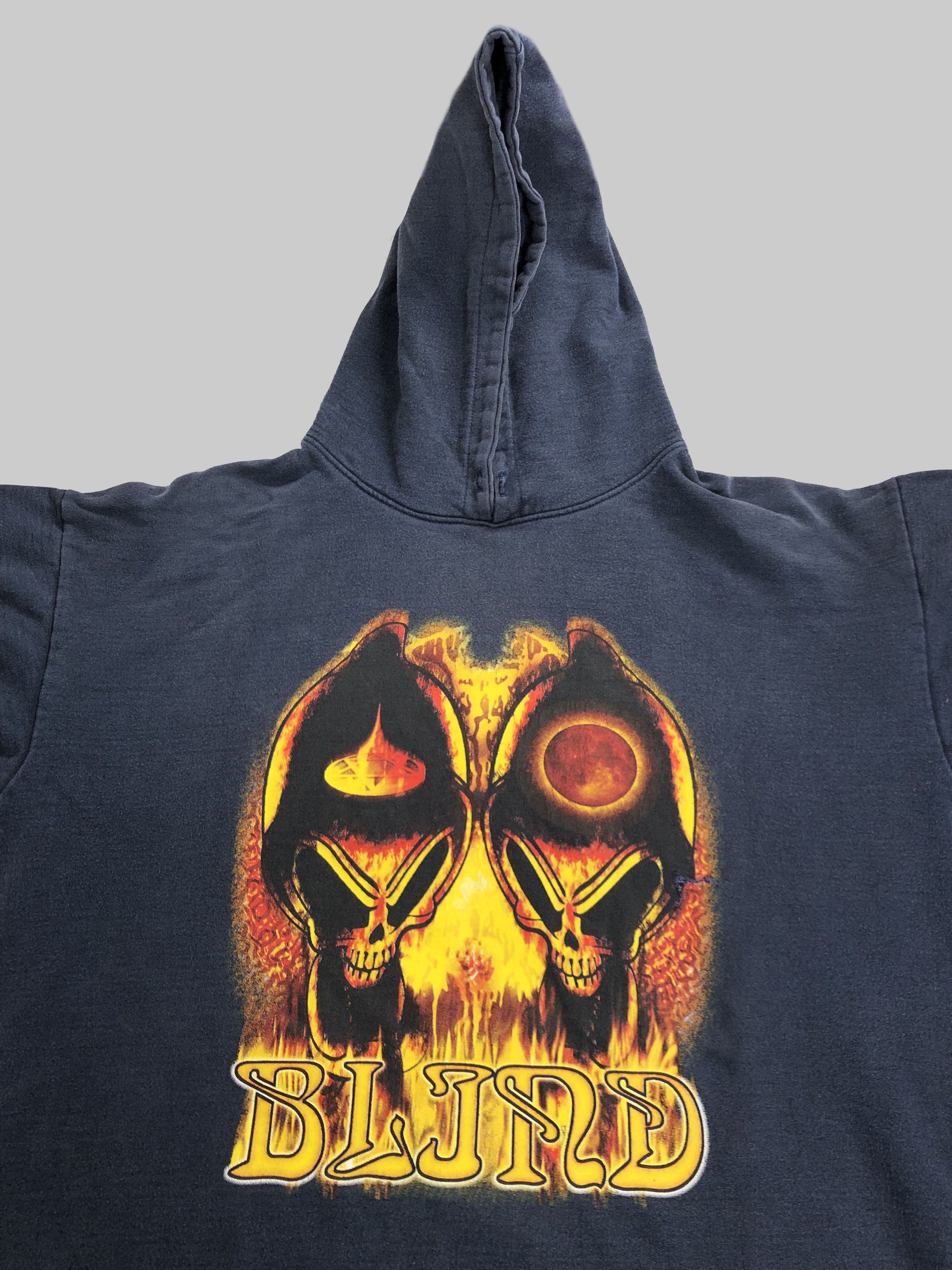Hook-Ups Vintage 90s Blind Skateboards Reaper hoodie (Alien Workshop Size US M / EU 48-50 / 2 - 2 Thumbnail