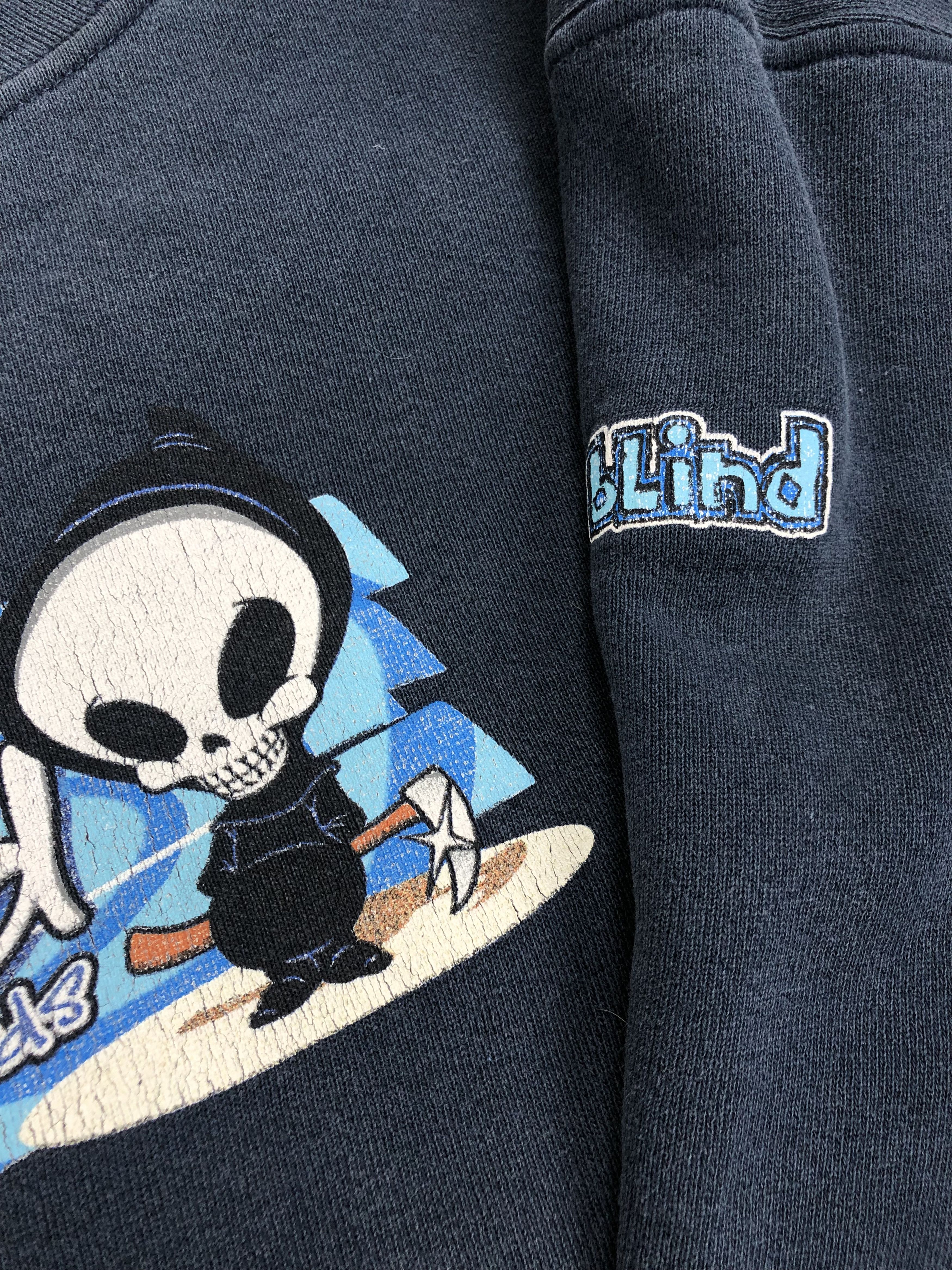 Hook-Ups Vintage 90s Blind Skateboards Reaper sweatshirt (Workshop) Size US L / EU 52-54 / 3 - 5 Thumbnail