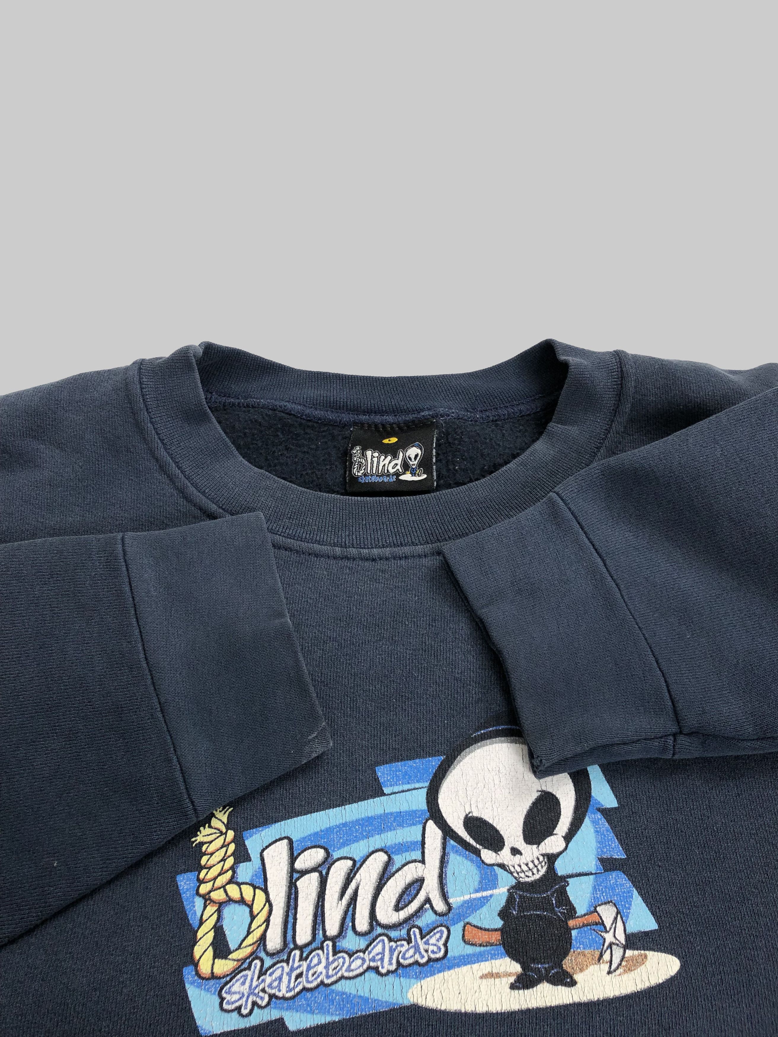 Hook-Ups Vintage 90s Blind Skateboards Reaper sweatshirt (Workshop) Size US L / EU 52-54 / 3 - 6 Thumbnail