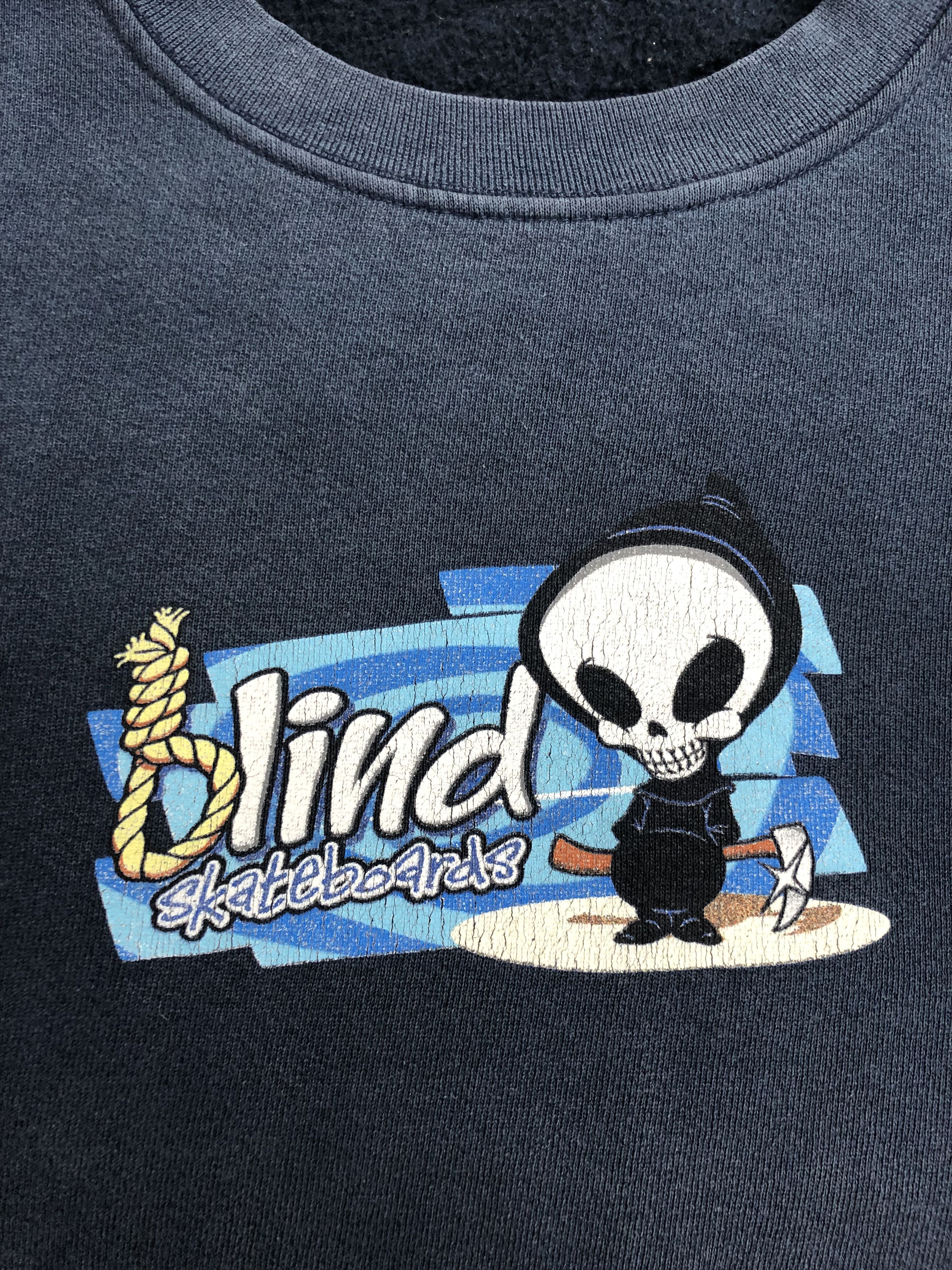 Hook-Ups Vintage 90s Blind Skateboards Reaper sweatshirt (Workshop) Size US L / EU 52-54 / 3 - 3 Thumbnail