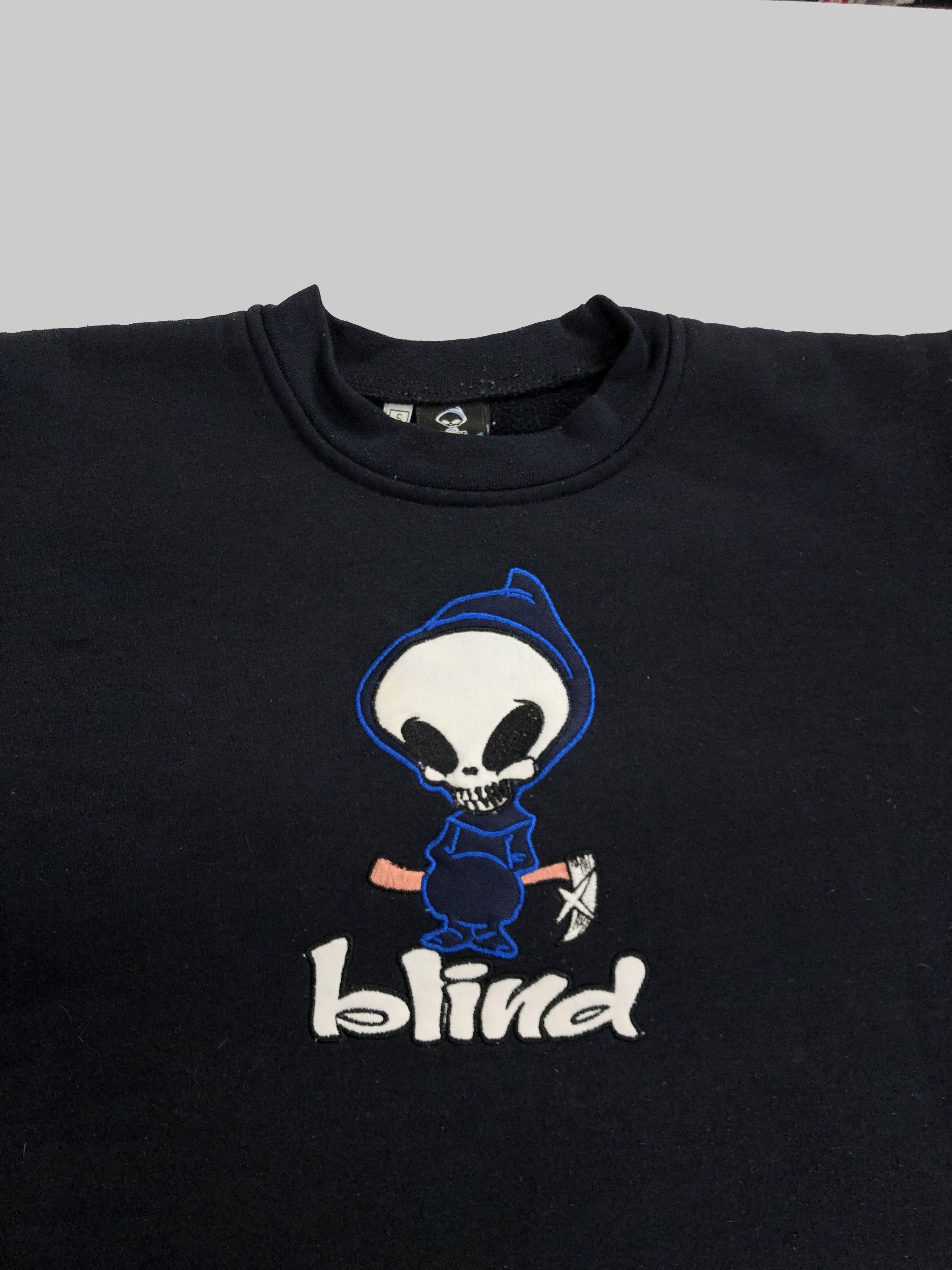 Hook-Ups Vintage 90s Blind Skateboards Reaper sweatshirt (Workshop) Size US S / EU 44-46 / 1 - 2 Thumbnail