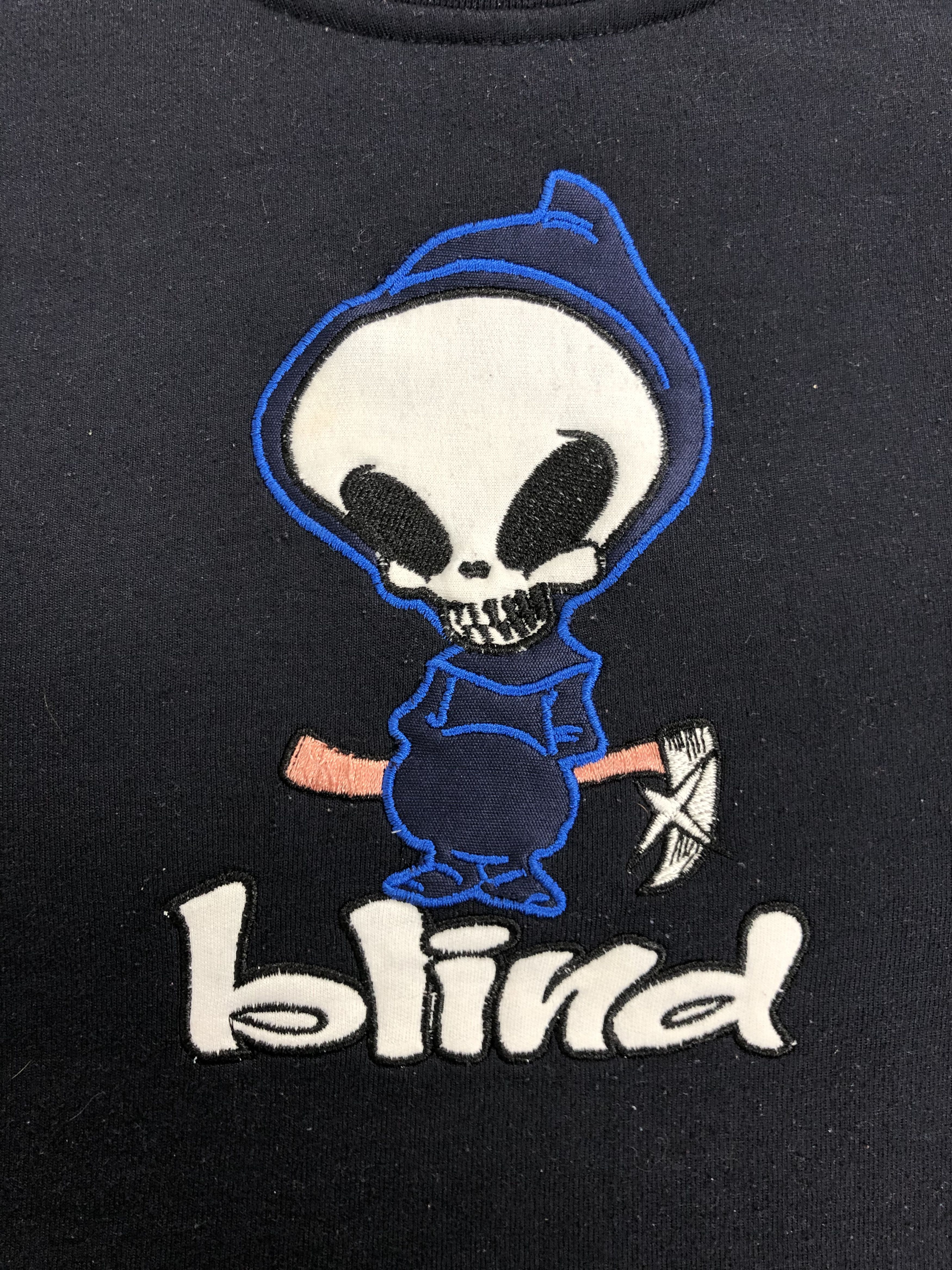 Hook-Ups Vintage 90s Blind Skateboards Reaper sweatshirt (Workshop) Size US S / EU 44-46 / 1 - 3 Thumbnail