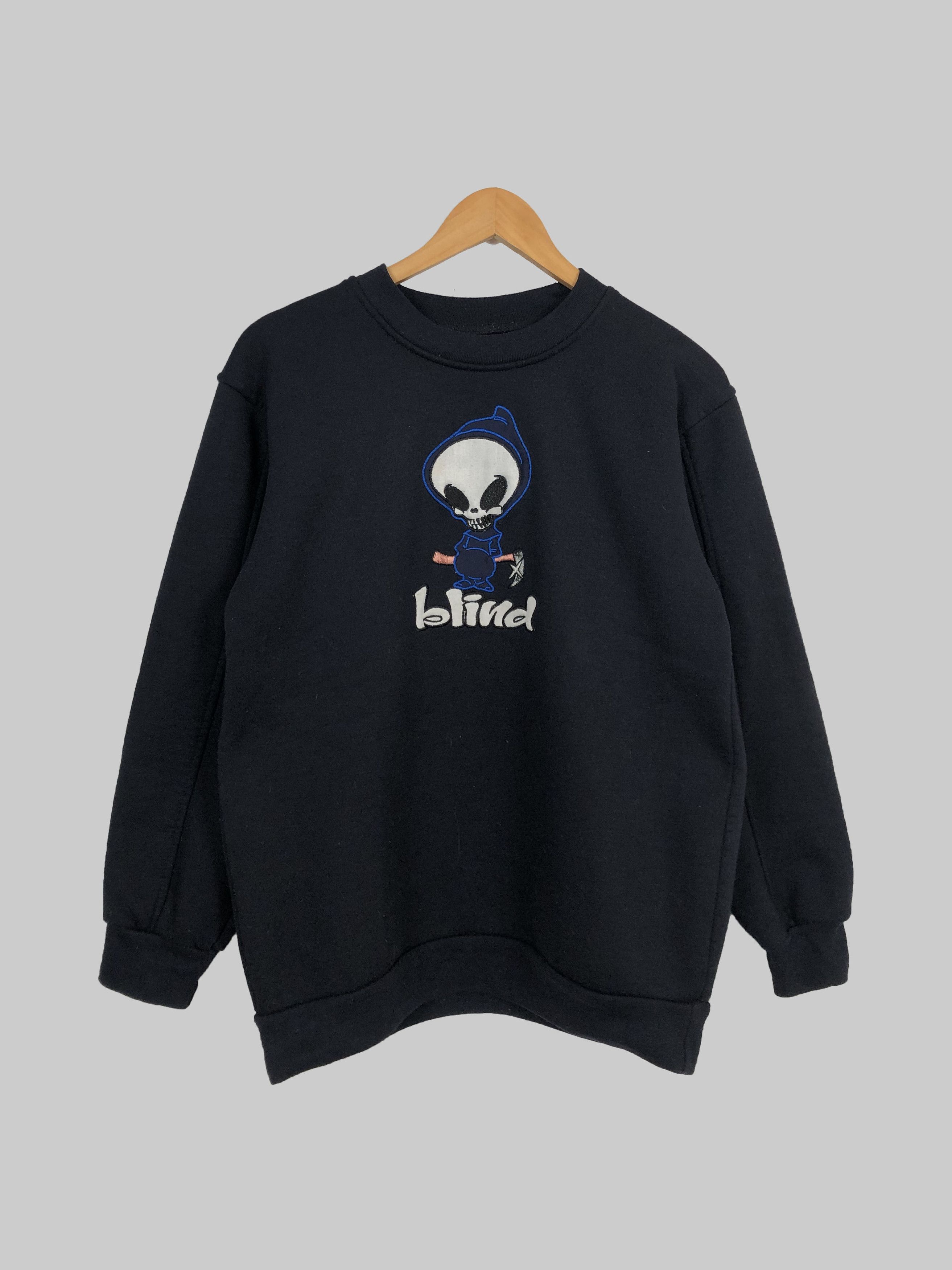 Hook-Ups Vintage 90s Blind Skateboards Reaper sweatshirt (Workshop) Size US S / EU 44-46 / 1 - 1 Thumbnail