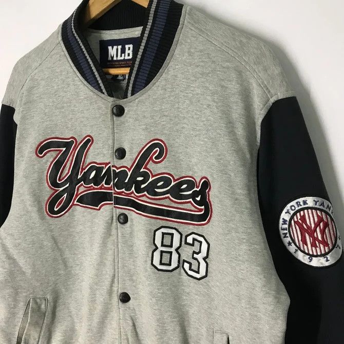 MLB × New York Yankees 💣OFFER Vtg YANKEES X MLB Varsity Jacket Size US L / EU 52-54 / 3 - 3 Thumbnail