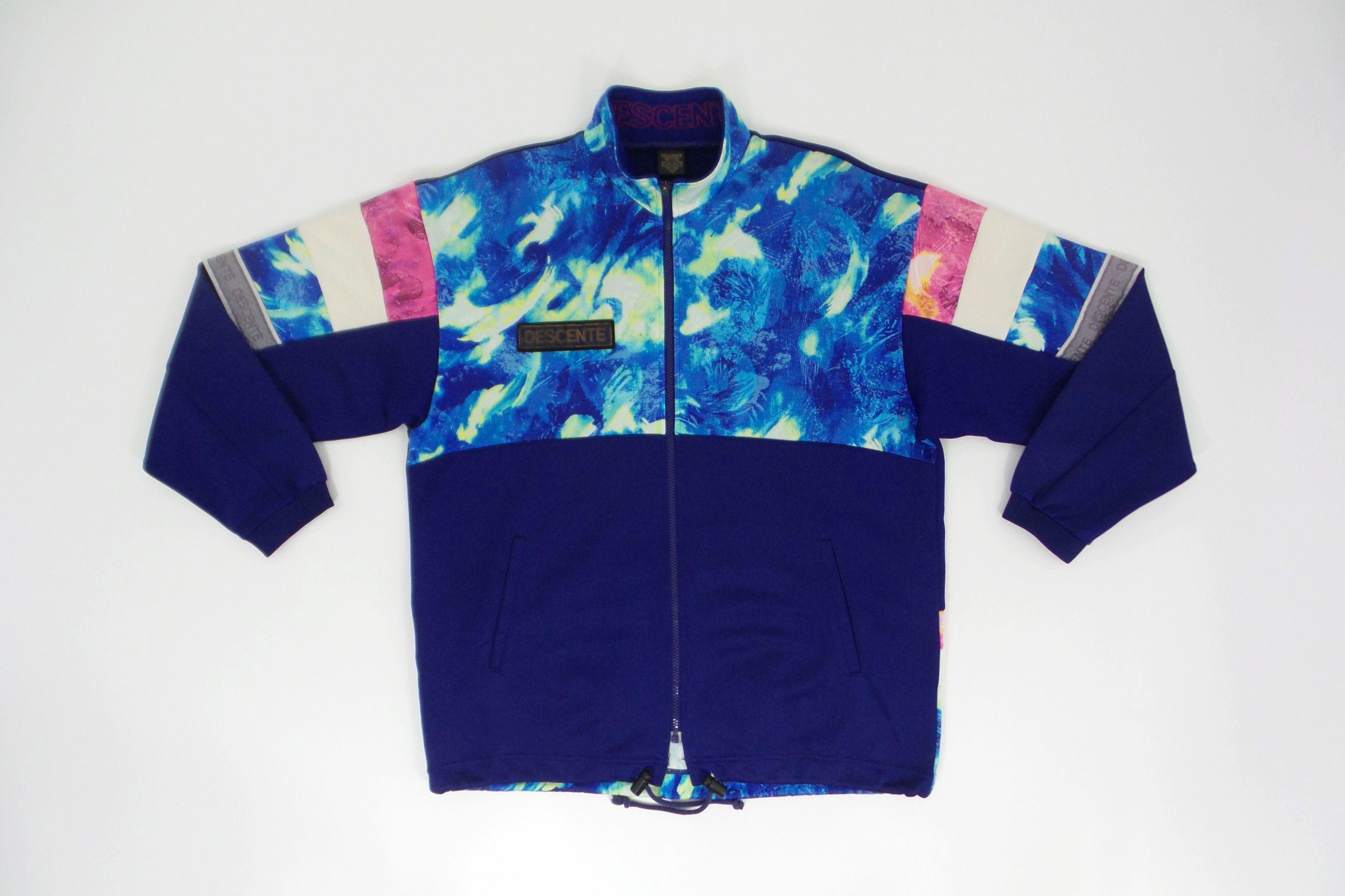 Descente × Japanese Brand Descente Blue / Multicolor 'Competition' Zipper Jackets Size US L / EU 52-54 / 3 - 1 Thumbnail