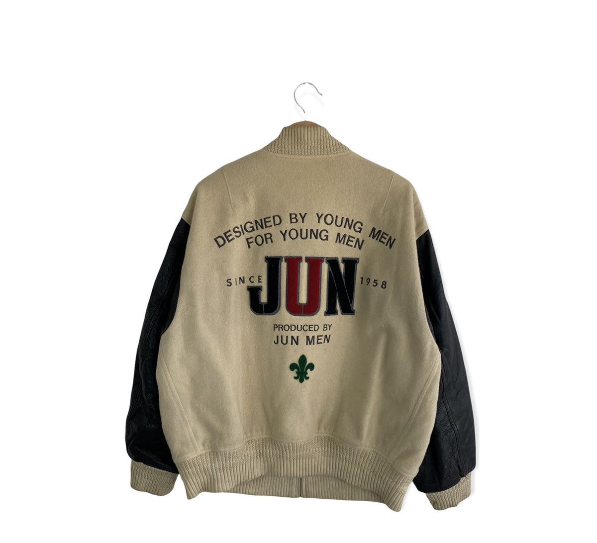 VINTAGE JUN PRODUCED BY JUN MEN WOOL VARSITY JACKET