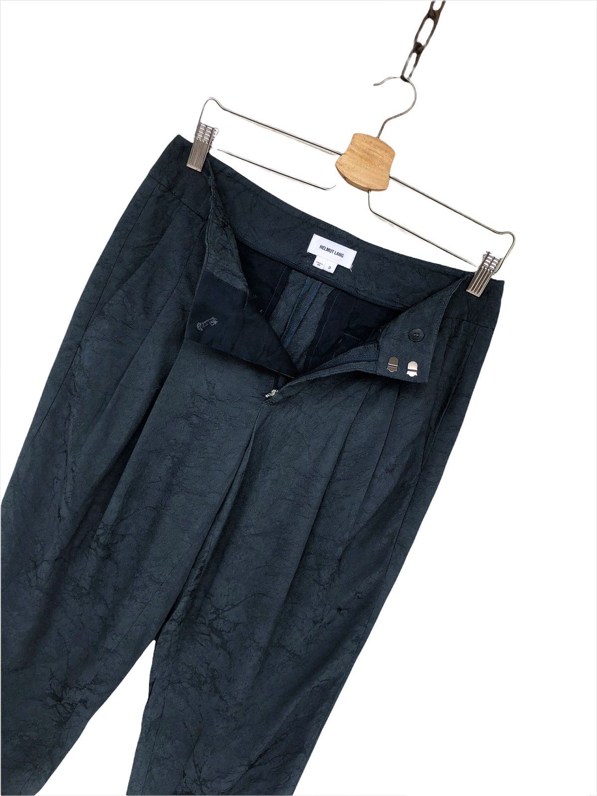 Helmut Lang GRAIL🔥Helmut Lang Mosaic Marble Zipper Hem Rayon Pants Size US 31 - 3 Thumbnail
