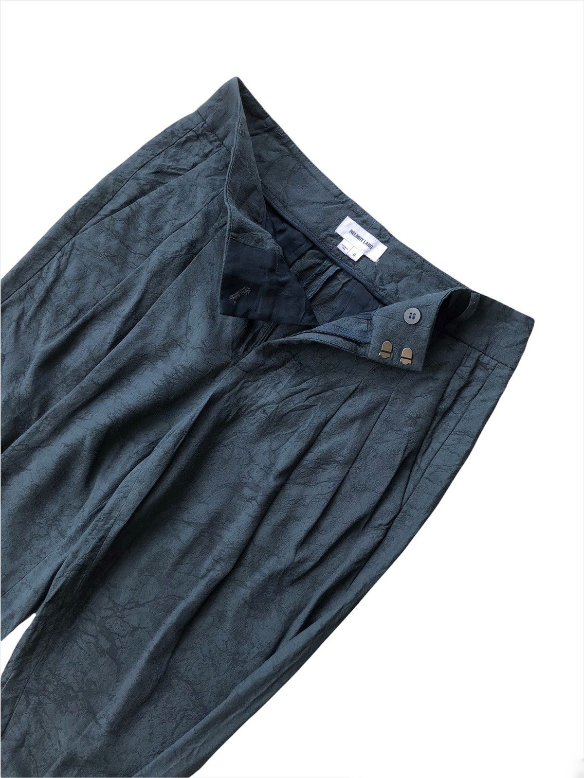 Helmut Lang GRAIL🔥Helmut Lang Mosaic Marble Zipper Hem Rayon Pants Size US 31 - 1 Thumbnail