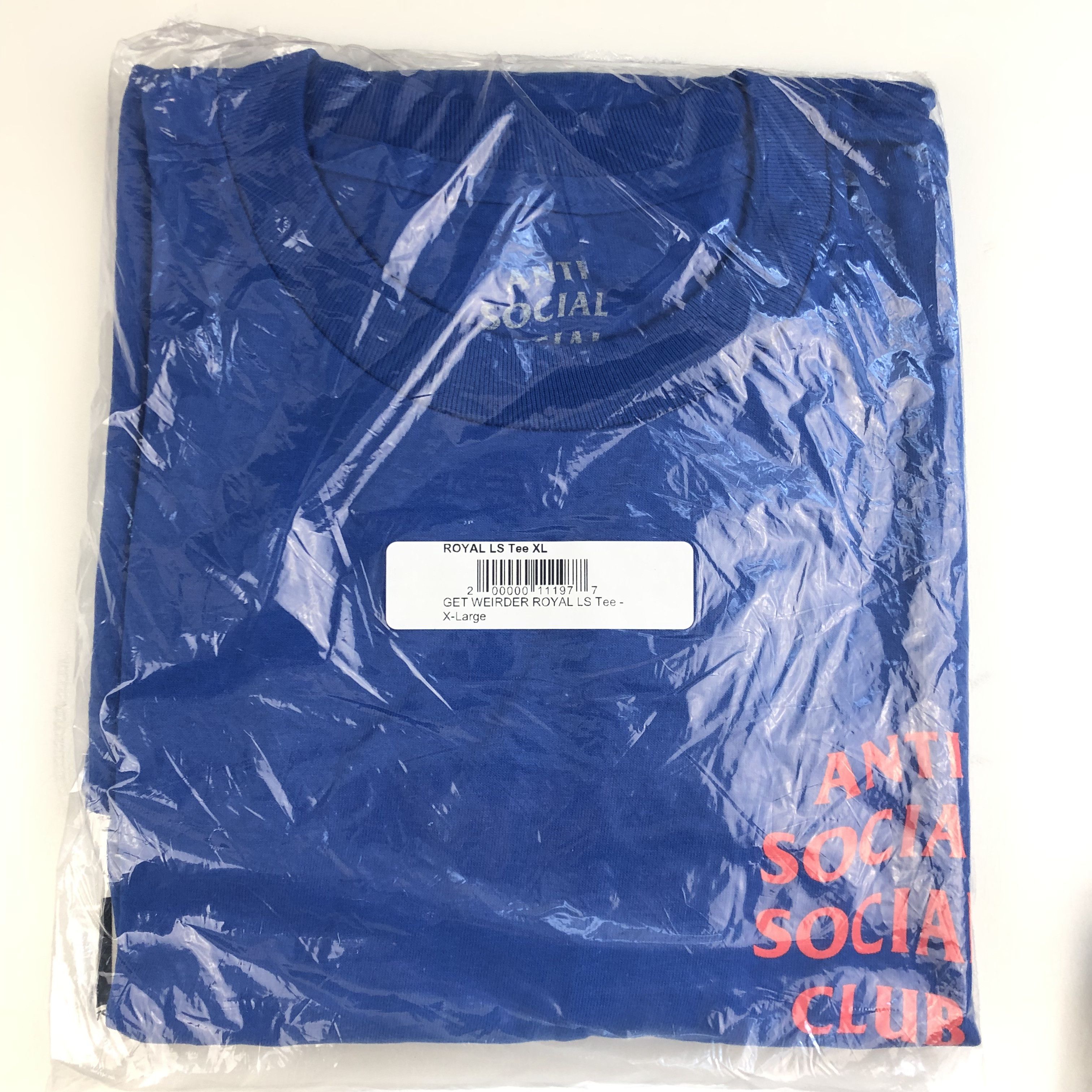 Anti Social Social Club DS ASSC get weirder royal Blue LS Tee FTP FOG CDG BAPE KITH Size US XL / EU 56 / 4 - 2 Thumbnail