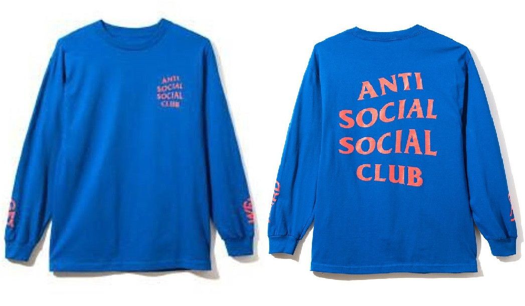 Anti Social Social Club DS ASSC get weirder royal Blue LS Tee FTP FOG CDG BAPE KITH Size US XL / EU 56 / 4 - 8 Thumbnail
