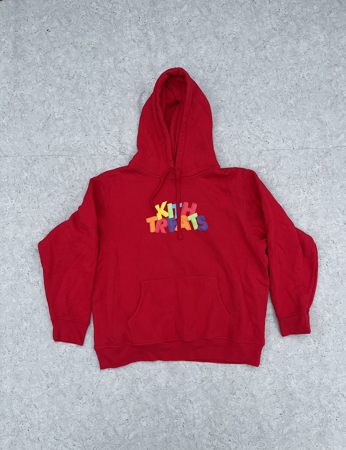Kith × Ronnie Fieg NEW Kith Treats Logo Hoodie Red | Grailed