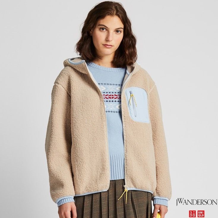 J.W.Anderson Uniqlo Uniqlo JW Anderson Fleece Hoodie Zipper Jacket Grailed