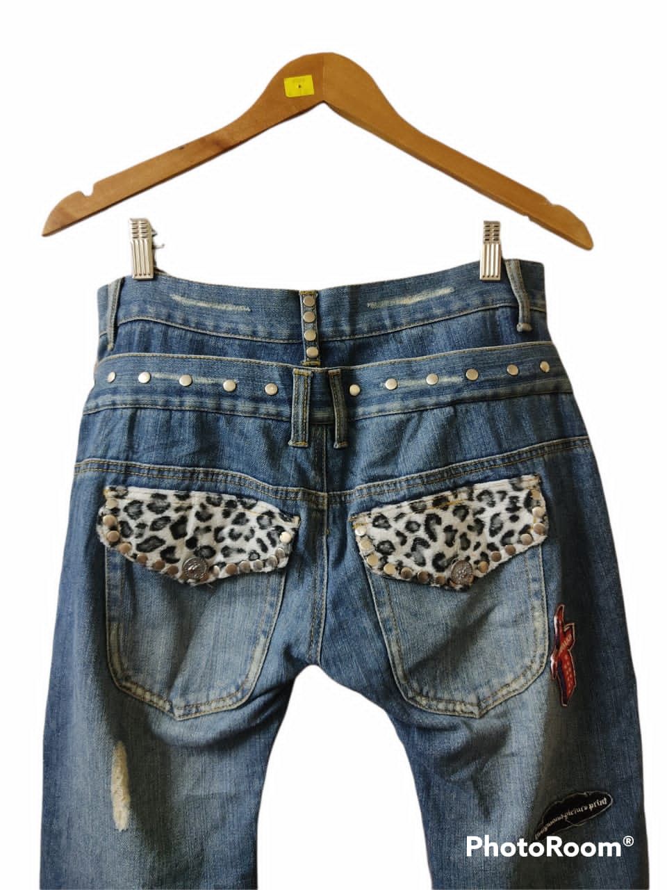 Japanese Brand × Seditionaries HPP HOLLYWOOD Double Waist Bondage Style Denim Pants Size US 32 / EU 48 - 3 Thumbnail