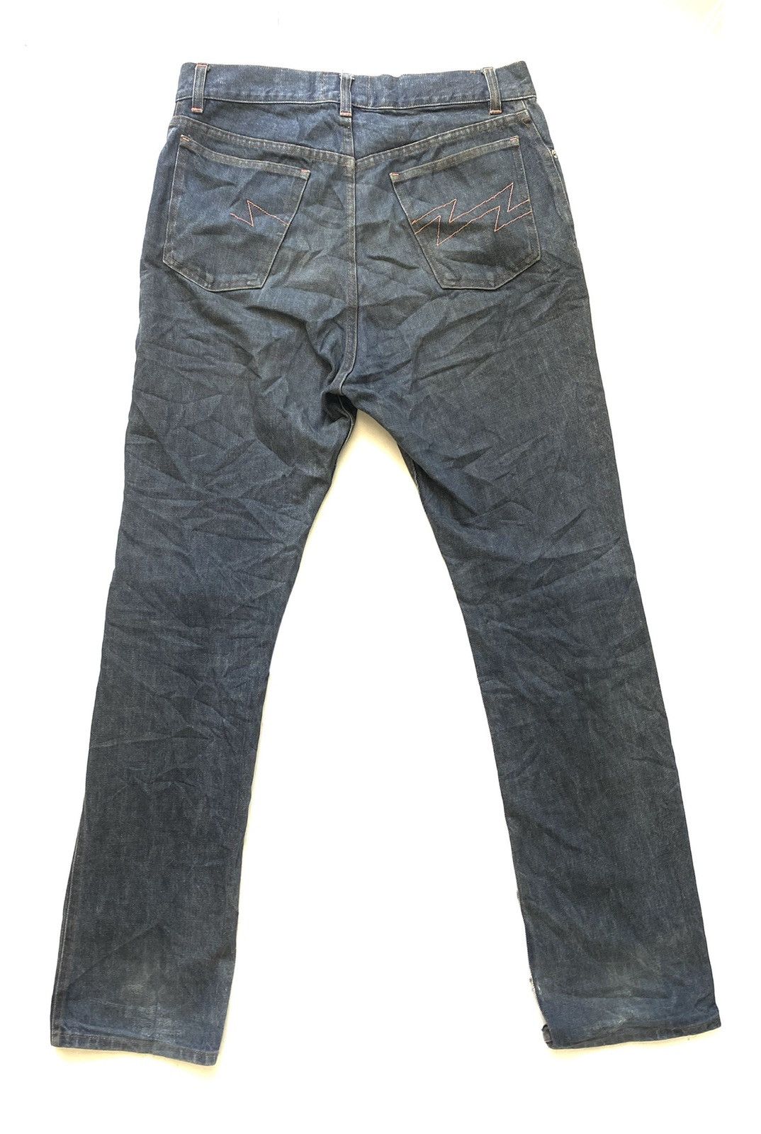 W< × Walter Van Beirendonck Vintage W< Orange Zip Denim