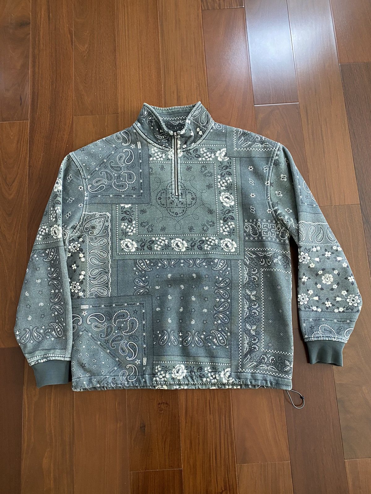 バンダナKITK Deconstructed Bandana Quarter Zip - スウェット