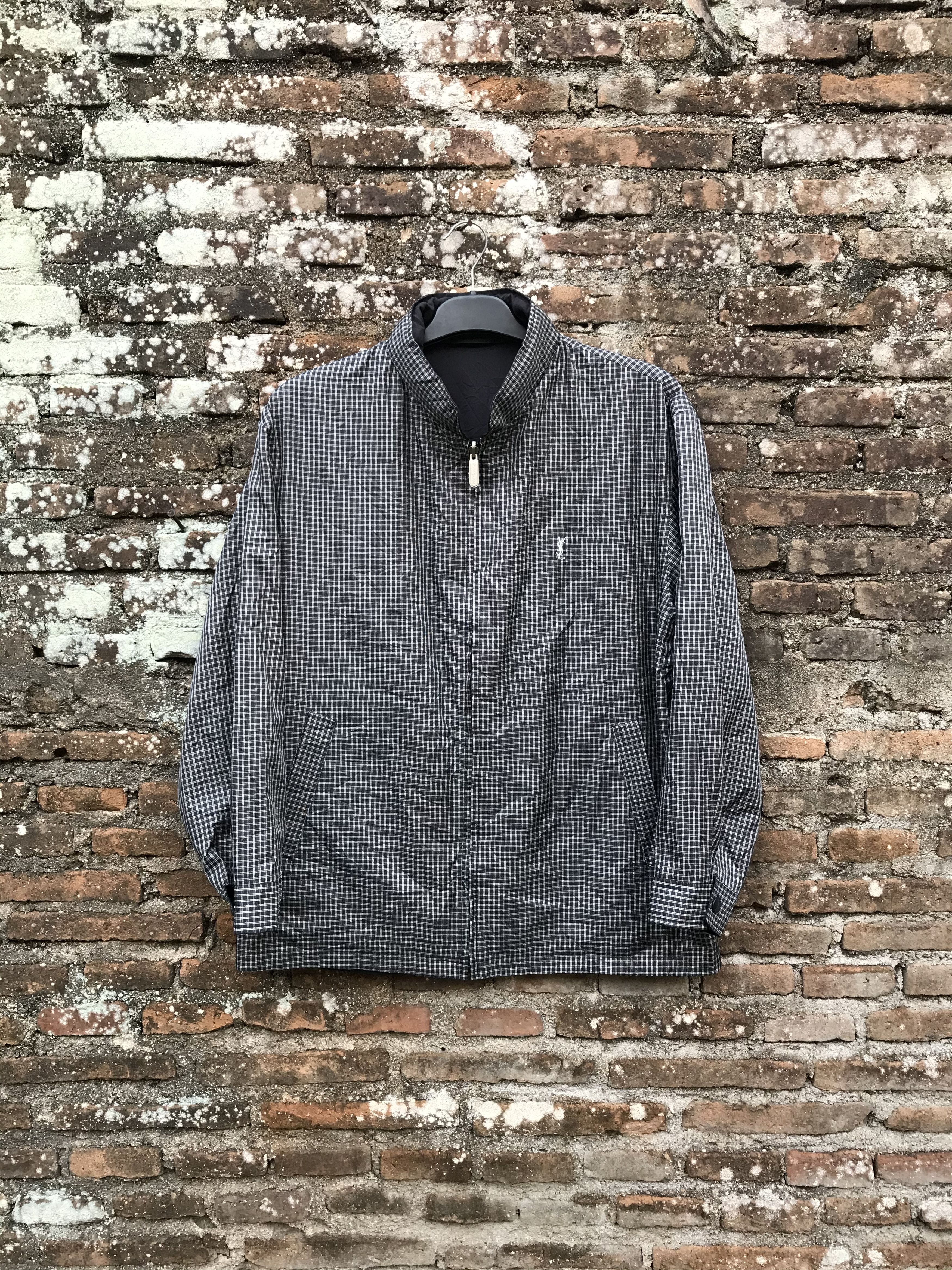 Yves Saint Laurent チェック柄ジャケット 白黒 YVES SAINT LAURENT – TOMVINTAGE