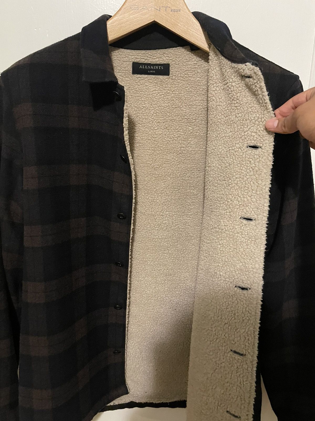 Allsaints Allsaints Sherpa Lined Flannel Size US L / EU 52-54 / 3 - 4 Thumbnail