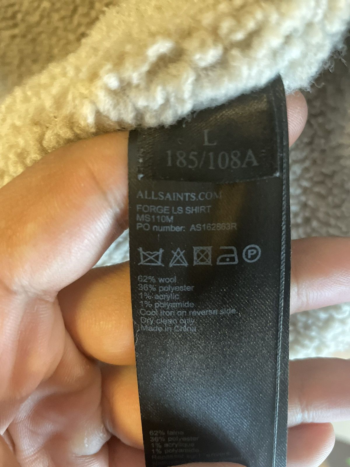 Allsaints Allsaints Sherpa Lined Flannel Size US L / EU 52-54 / 3 - 5 Thumbnail