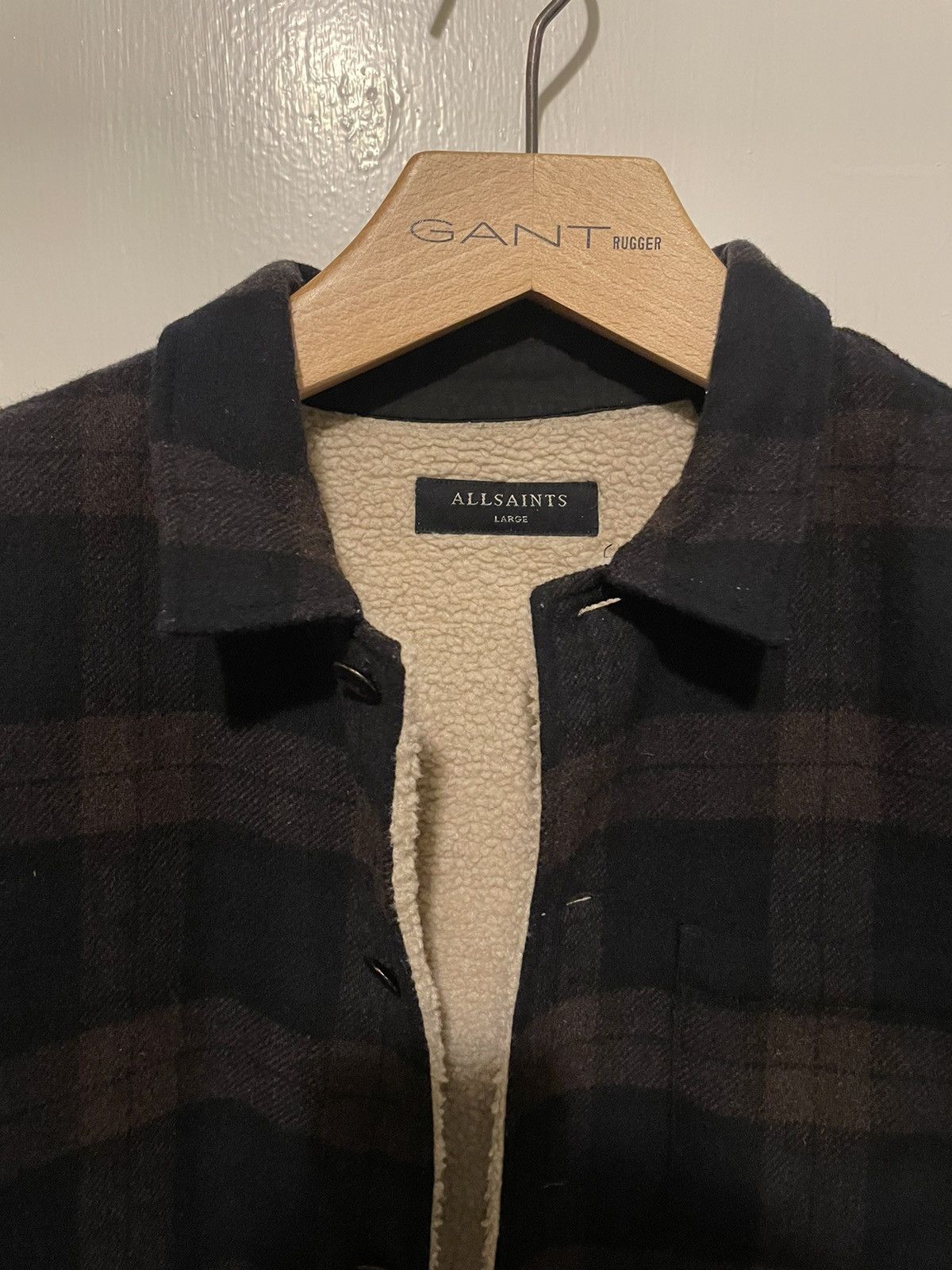 Allsaints Allsaints Sherpa Lined Flannel Size US L / EU 52-54 / 3 - 3 Thumbnail