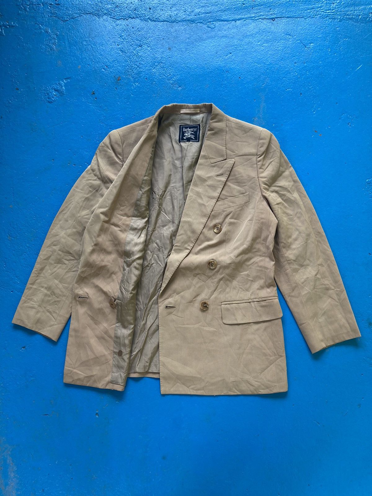 Burberry Distressed Burberry Blazer Jacket Size US L / EU 52-54 / 3 - 1 Thumbnail