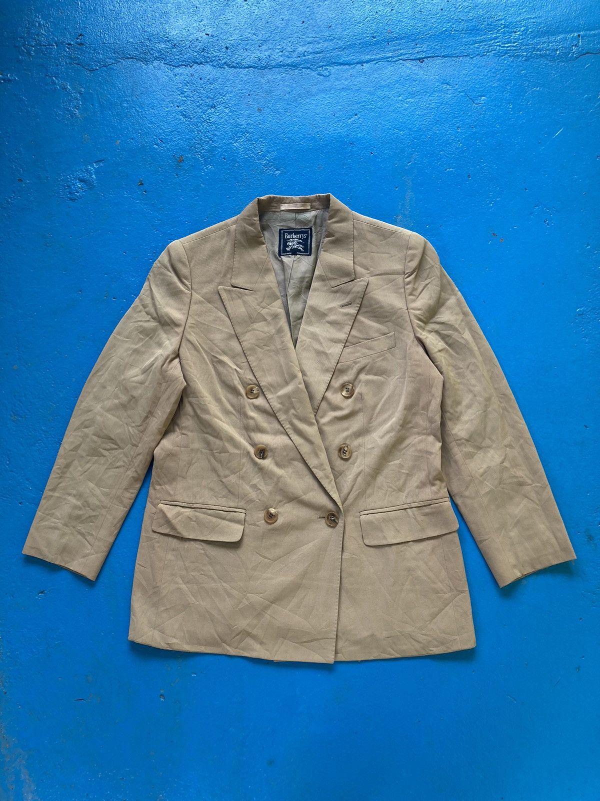 Burberry Distressed Burberry Blazer Jacket Size US L / EU 52-54 / 3 - 2 Thumbnail