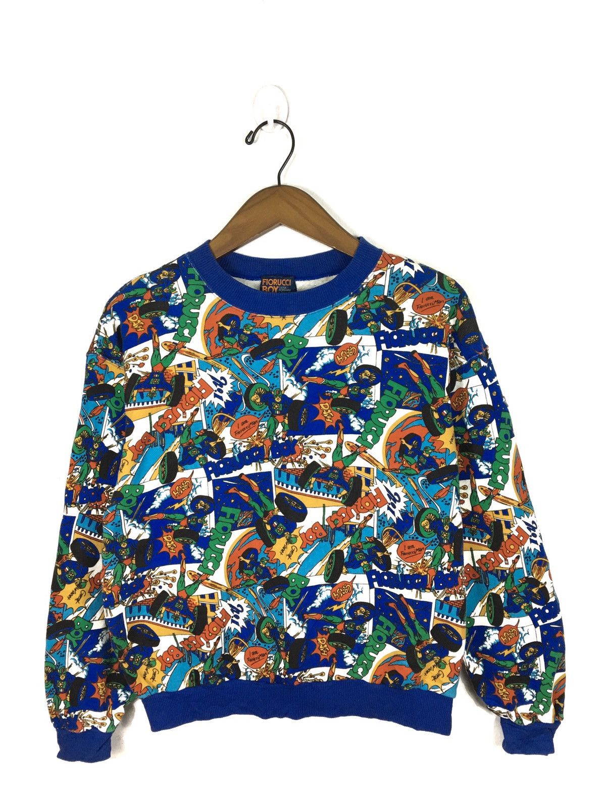Cartoon Network RARE! Vintage SuperheroFiorucci Boy Full Print Sweatshirt Size US S / EU 44-46 / 1 - 1 Thumbnail