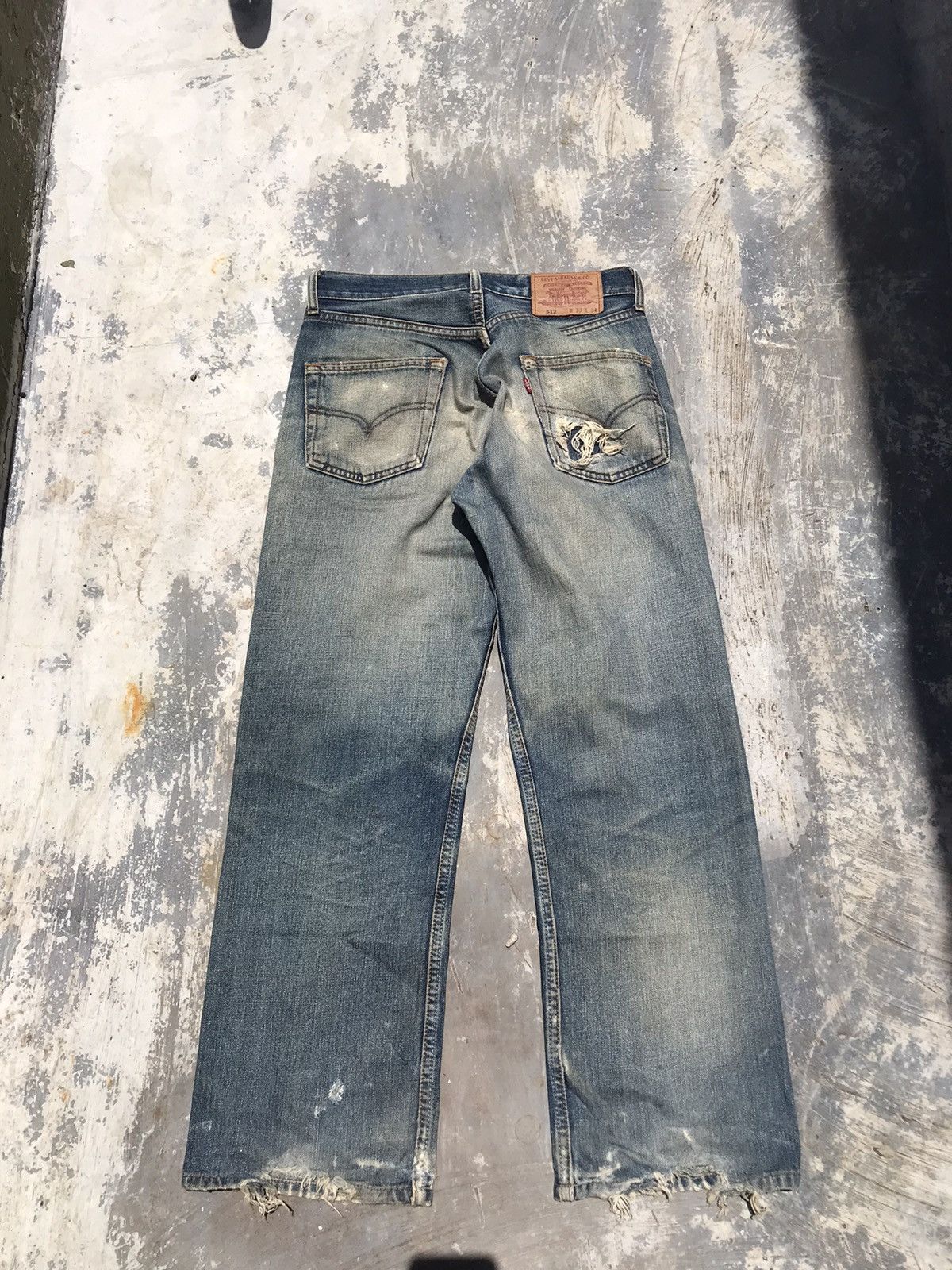 Levi's × Levi's Vintage Clothing FADED WASH DISTRESSED VTG LEVIS 512 DENIM JEANS W30 Size US 30 / EU 46 - 2 Thumbnail