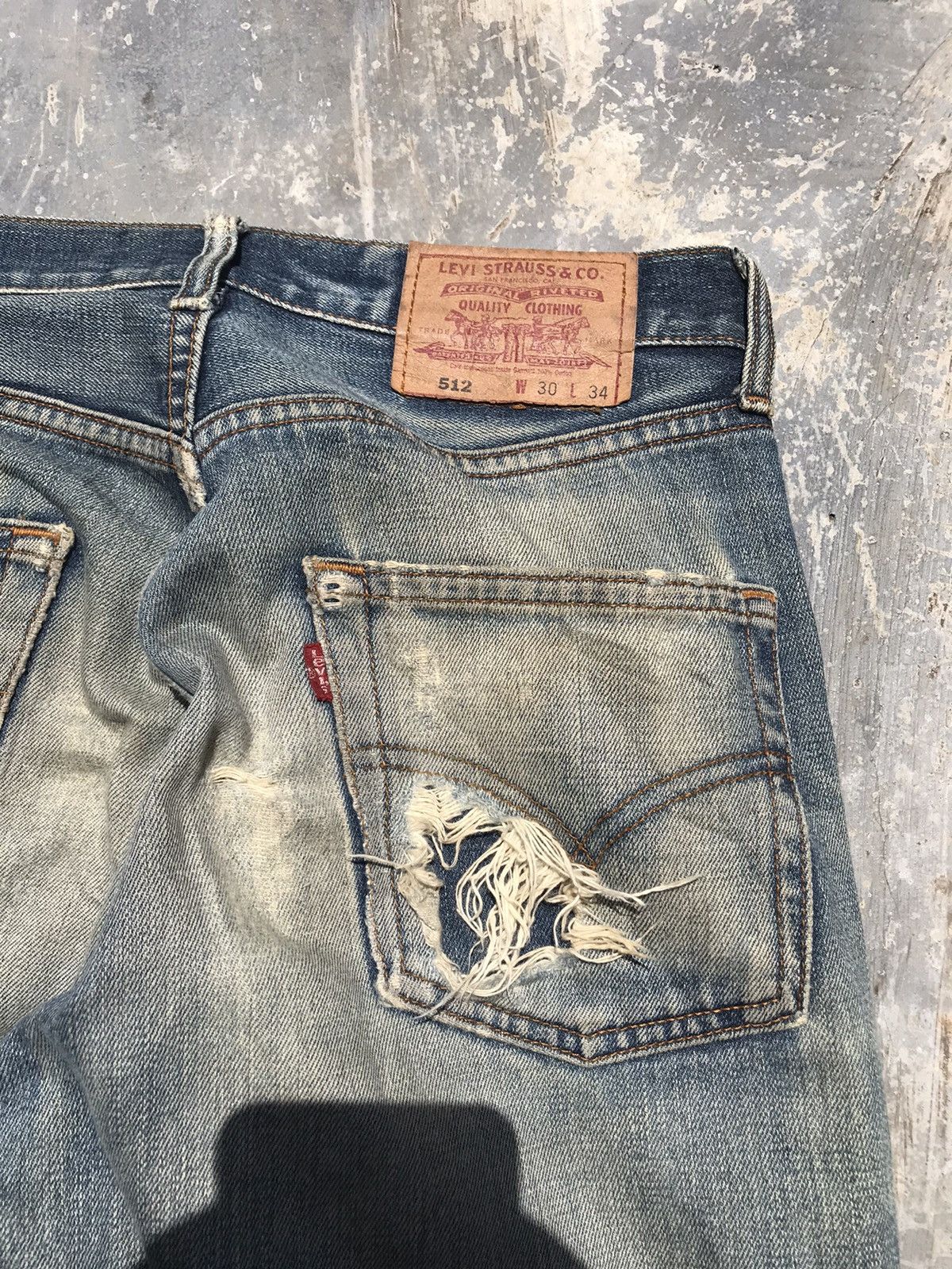 Levi's × Levi's Vintage Clothing FADED WASH DISTRESSED VTG LEVIS 512 DENIM JEANS W30 Size US 30 / EU 46 - 10 Thumbnail