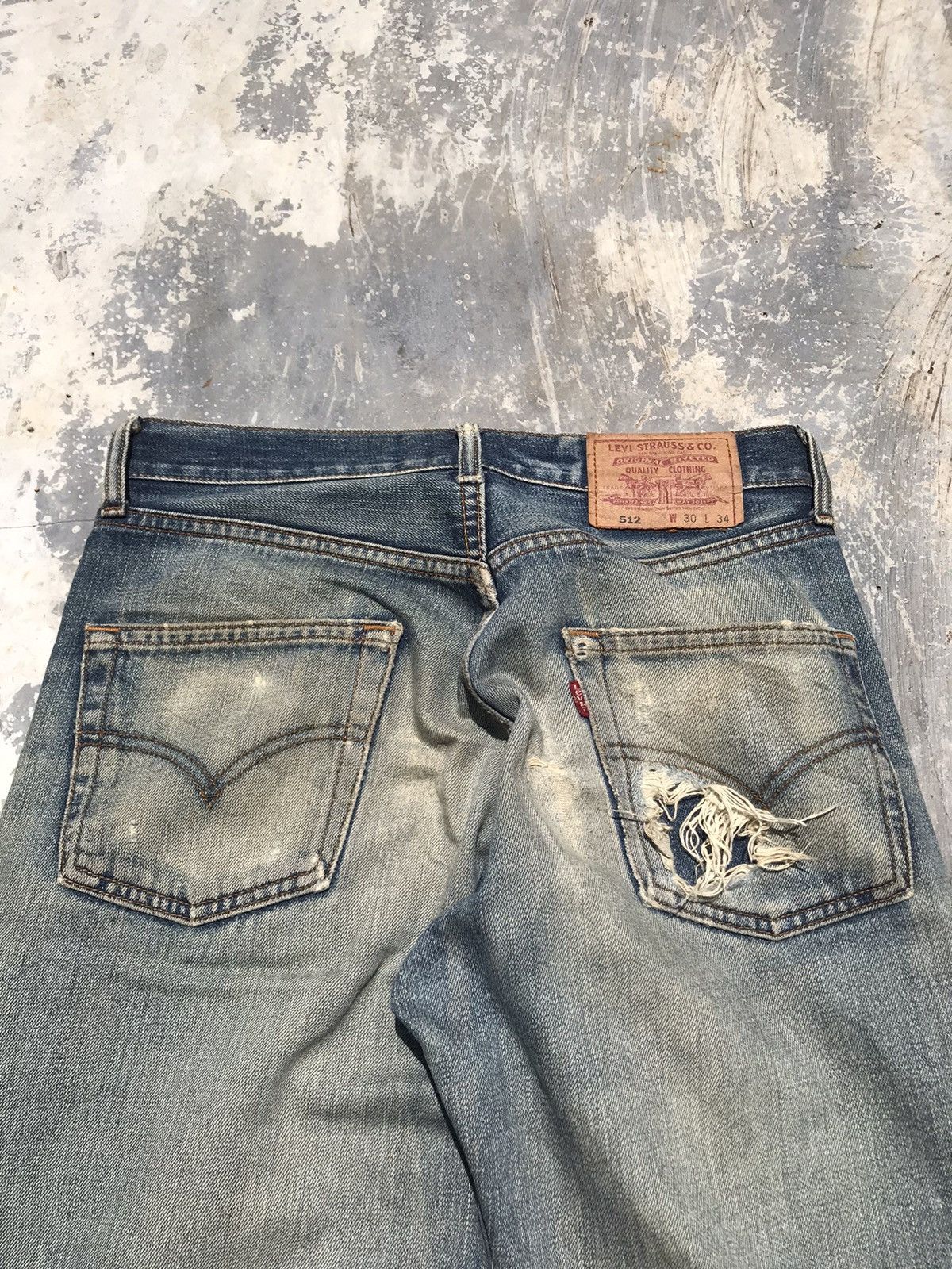 Levi's × Levi's Vintage Clothing FADED WASH DISTRESSED VTG LEVIS 512 DENIM JEANS W30 Size US 30 / EU 46 - 7 Thumbnail