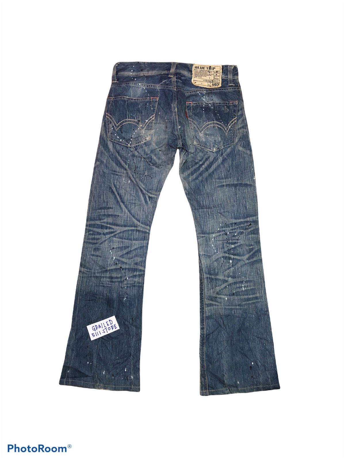 Edwin FLARED⚡️⚡️DISTRESSED PAINTED DENIM BY Edwin Size US 31 - 2 Thumbnail