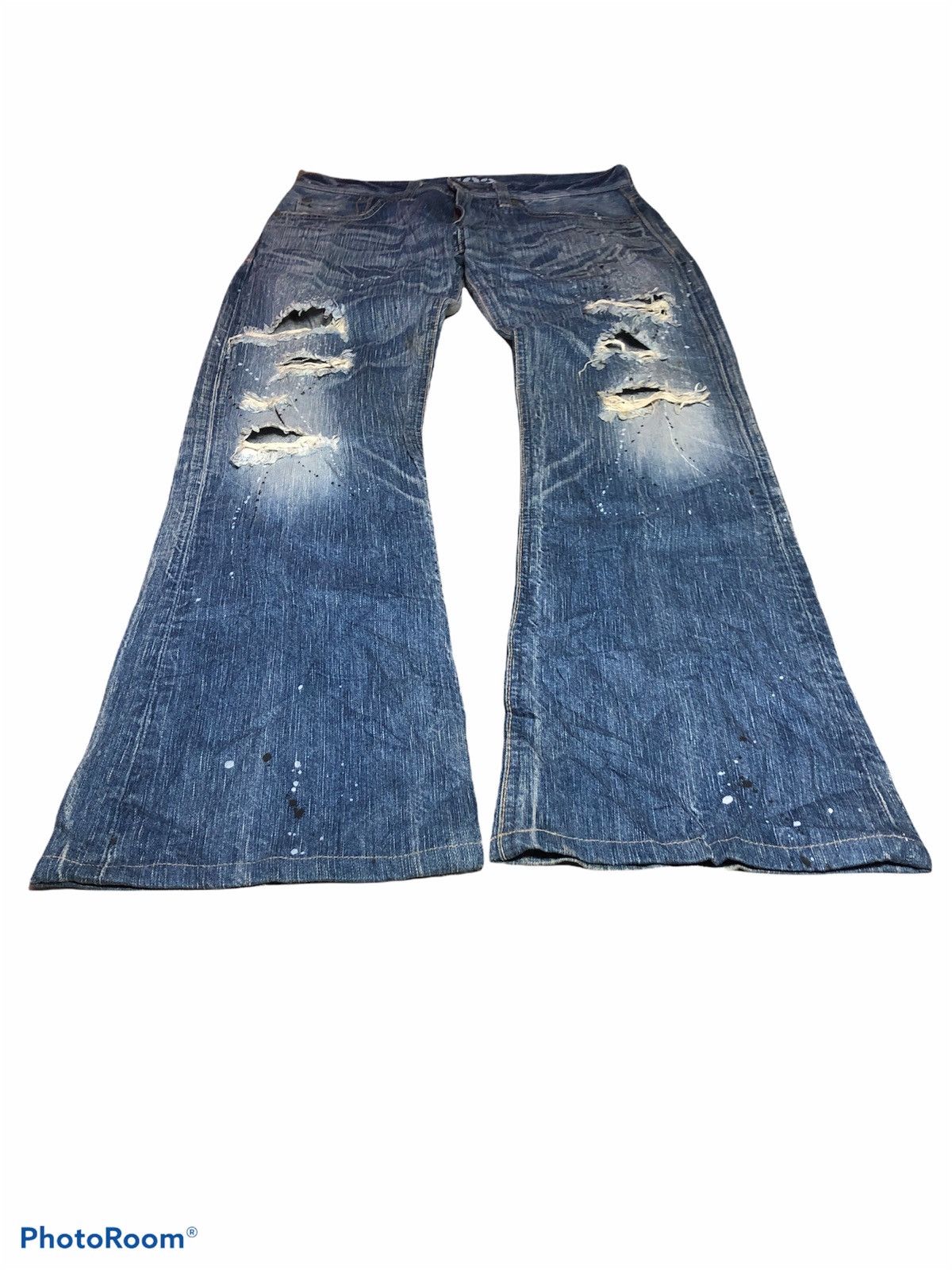 Edwin FLARED⚡️⚡️DISTRESSED PAINTED DENIM BY Edwin Size US 31 - 3 Thumbnail