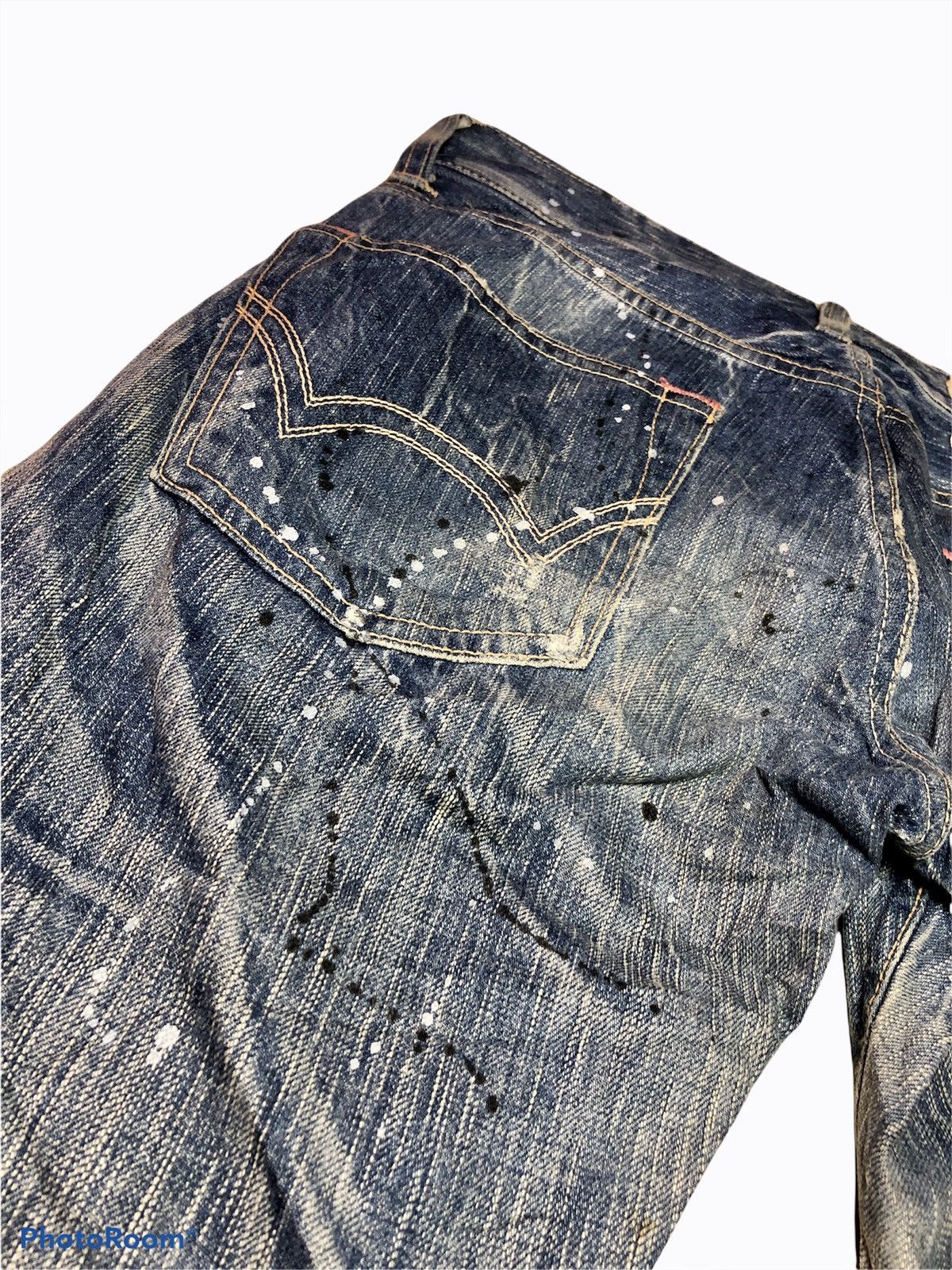 Edwin FLARED⚡️⚡️DISTRESSED PAINTED DENIM BY Edwin Size US 31 - 5 Thumbnail