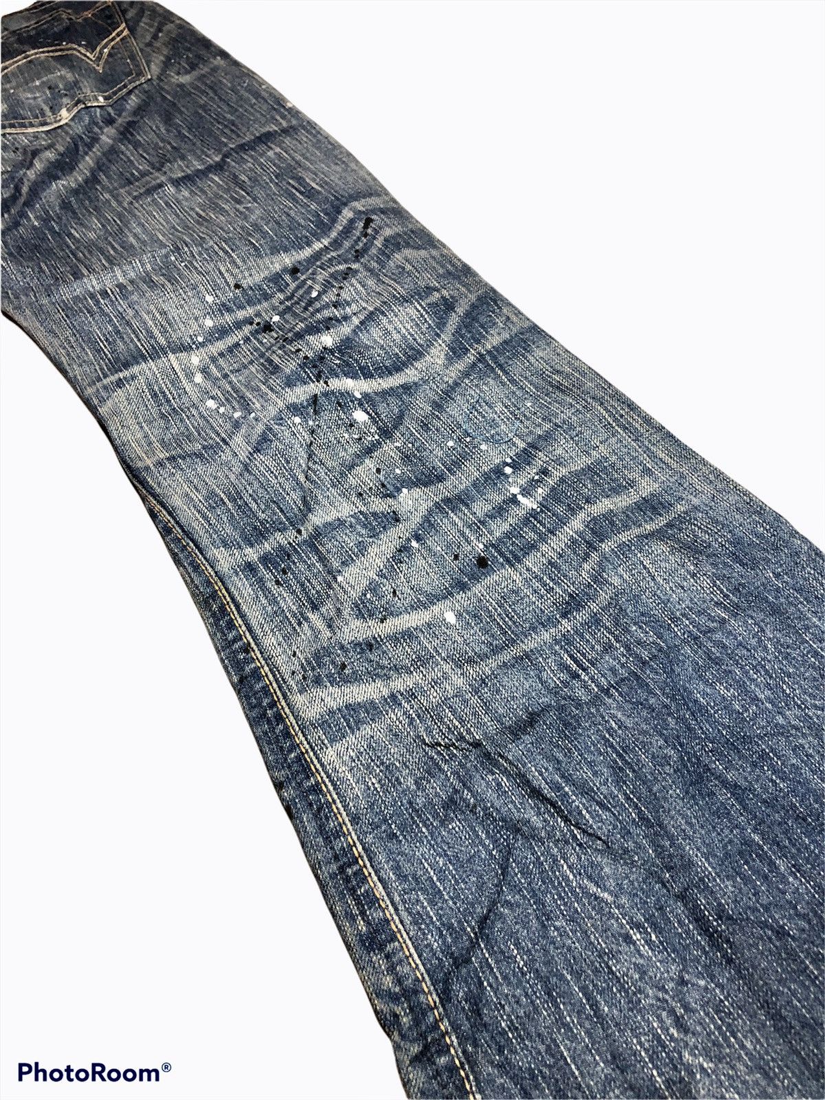 Edwin FLARED⚡️⚡️DISTRESSED PAINTED DENIM BY Edwin Size US 31 - 7 Thumbnail