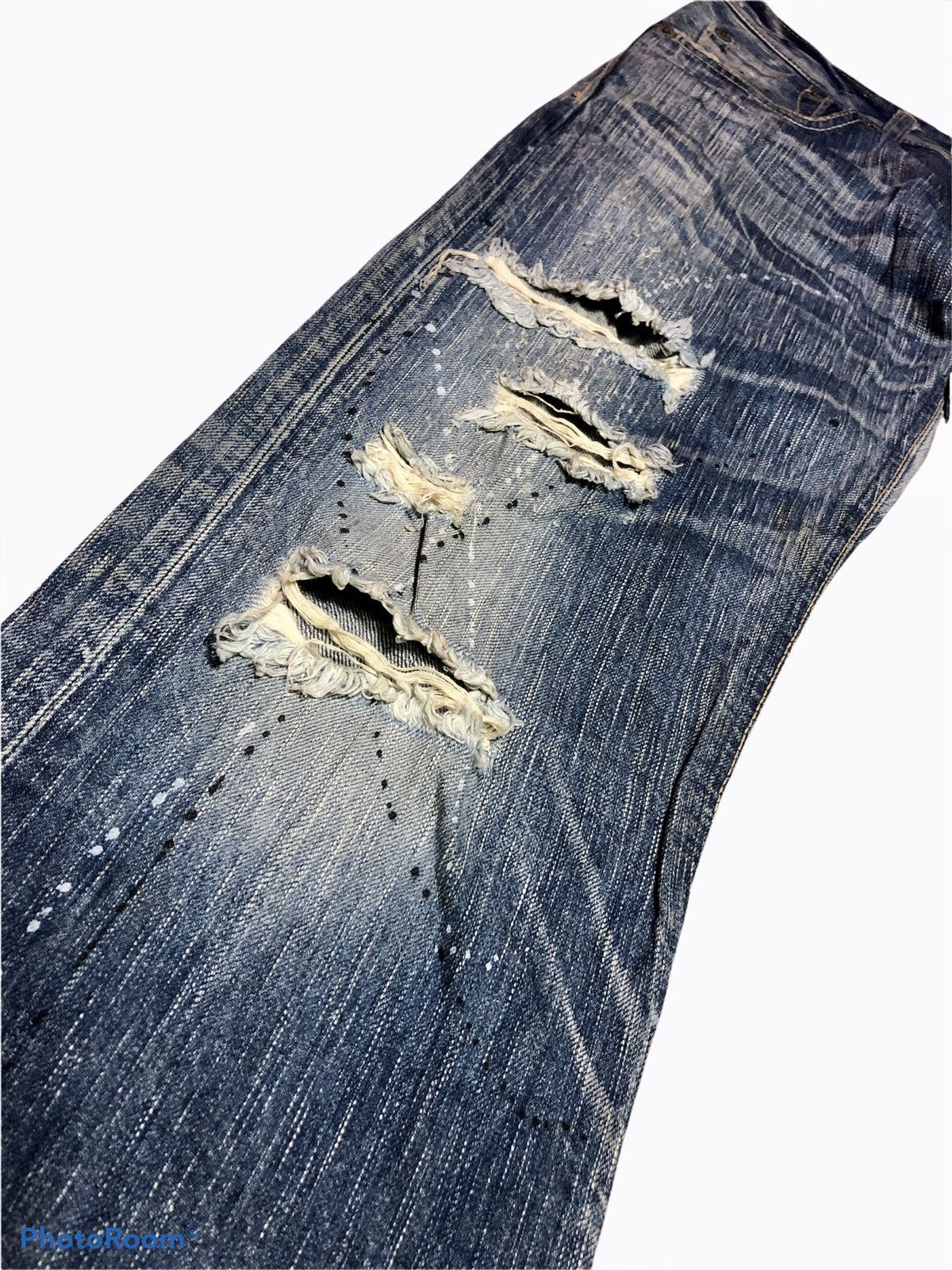 Edwin FLARED⚡️⚡️DISTRESSED PAINTED DENIM BY Edwin Size US 31 - 9 Thumbnail