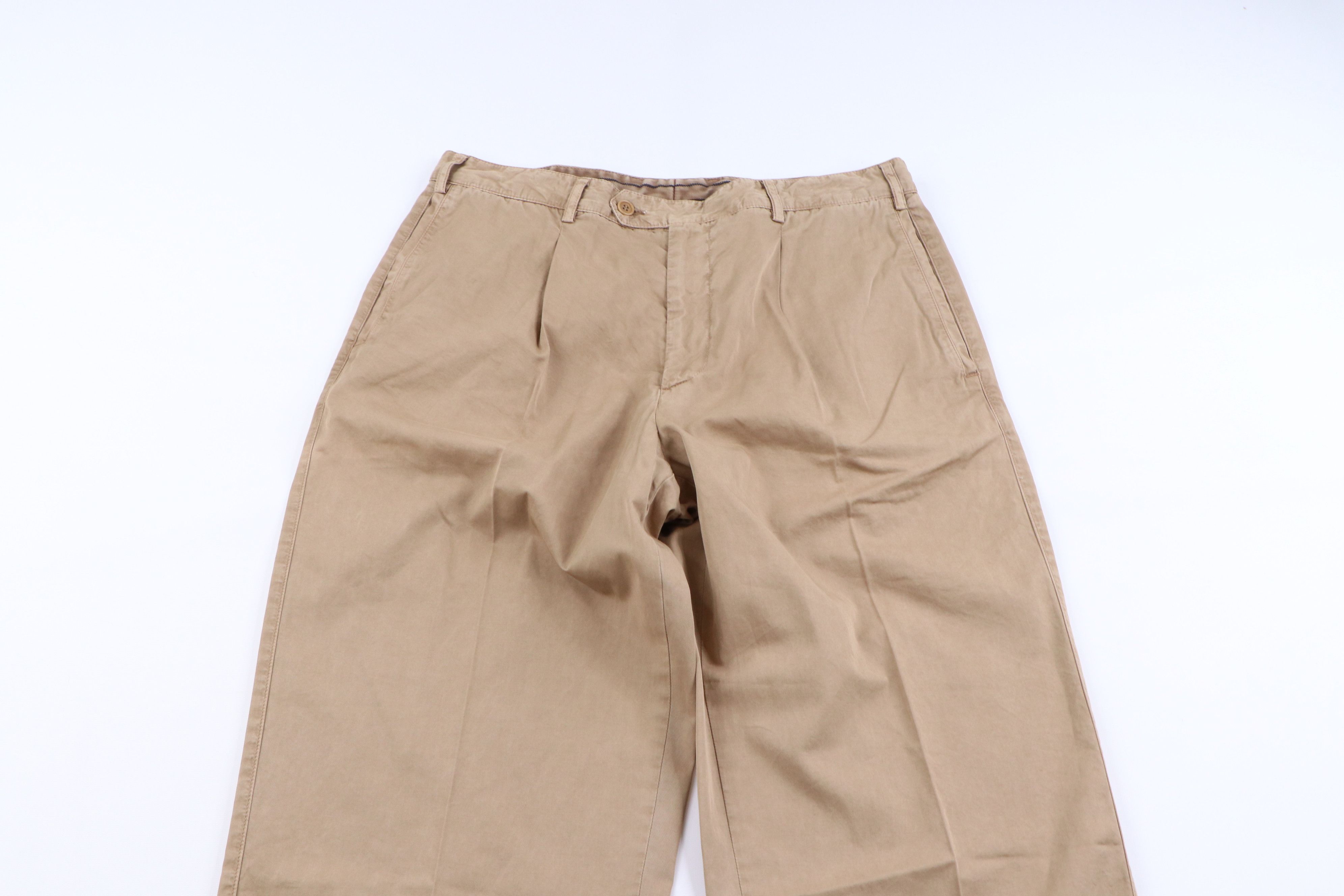 Vintage Paul & Shark Stonewash Pleated Flying Chino Pants Cotton Size US 36 / EU 52 - 3 Thumbnail