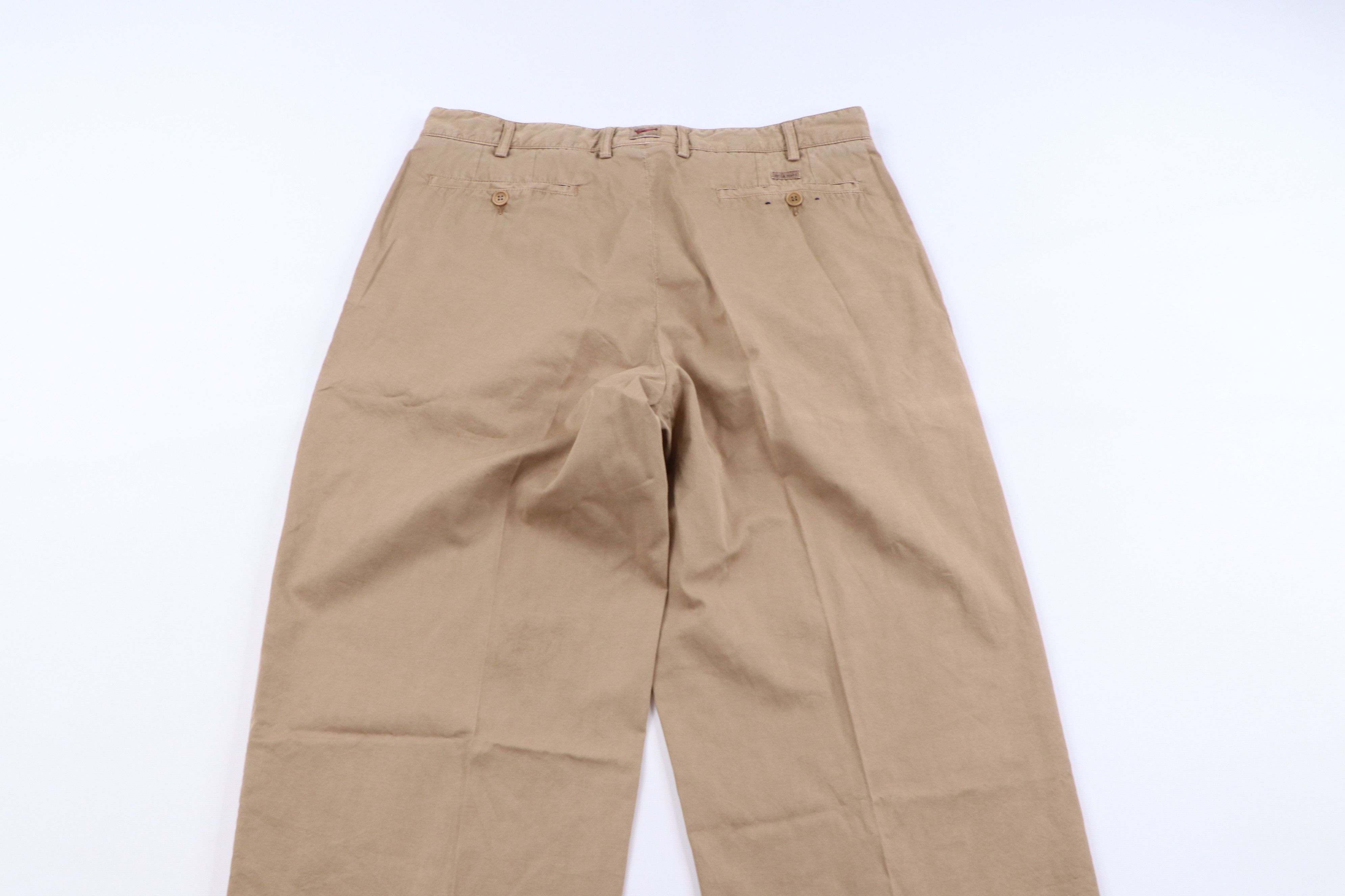 Vintage Paul & Shark Stonewash Pleated Flying Chino Pants Cotton Size US 36 / EU 52 - 6 Thumbnail