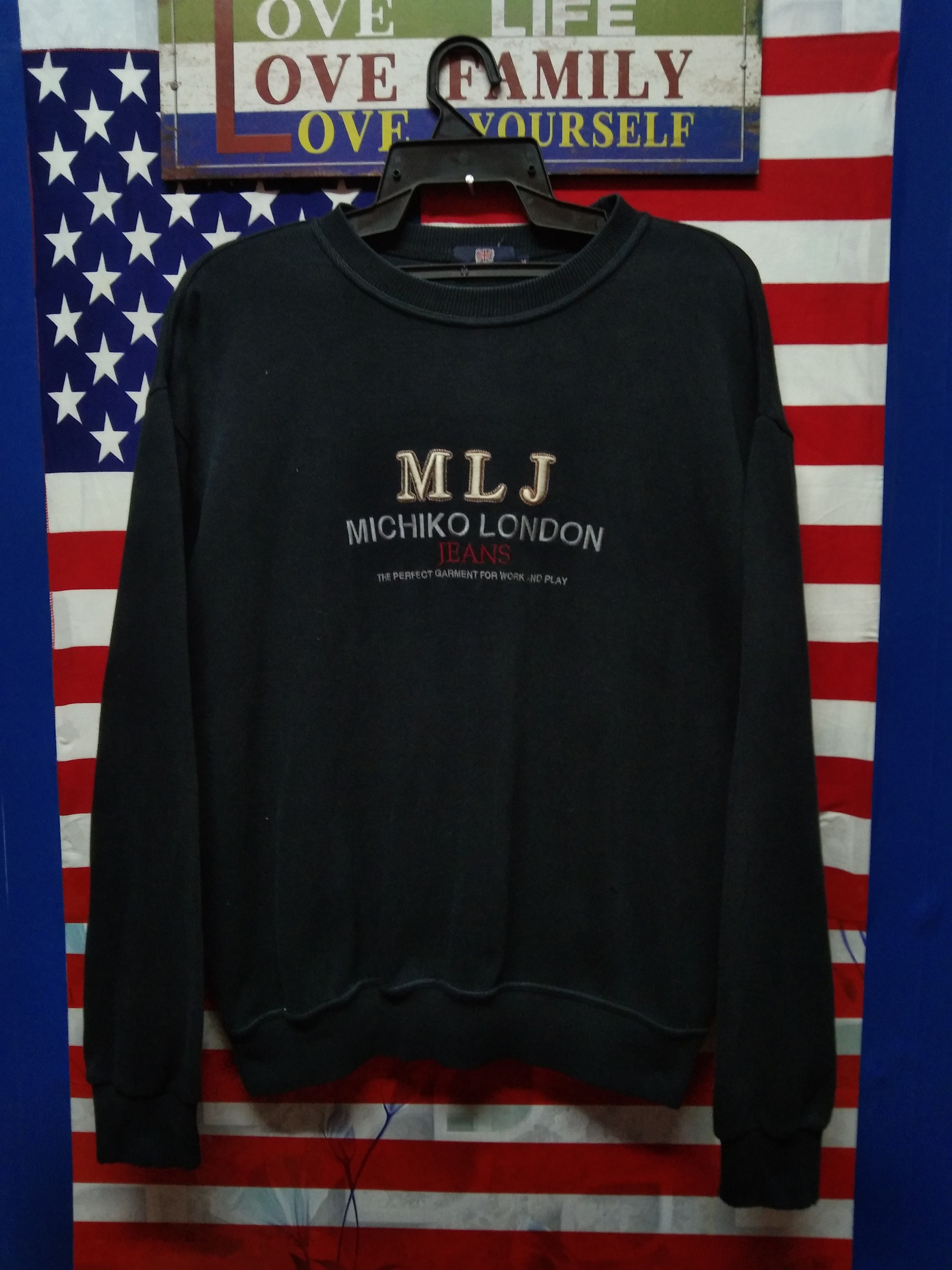 Japanese Brand × Michiko Koshino London × Vintage Vintage Michiko London Jeans Logo Embroidery Sweatshirt Size US M / EU 48-50 / 2 - 1 Thumbnail