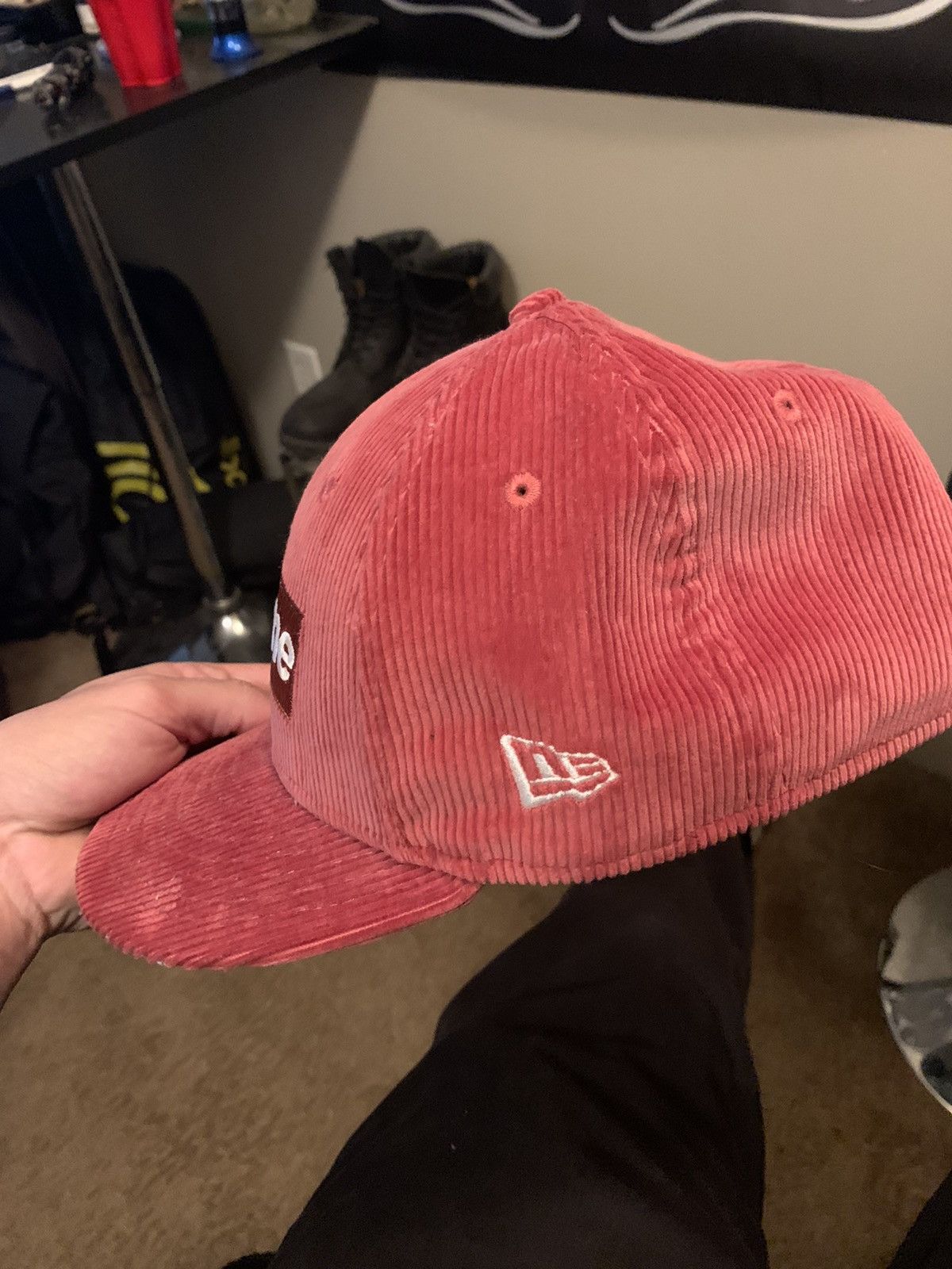 Supreme Supreme x New Era Box Logo 7 1/4 fitted Corduroy Hat in