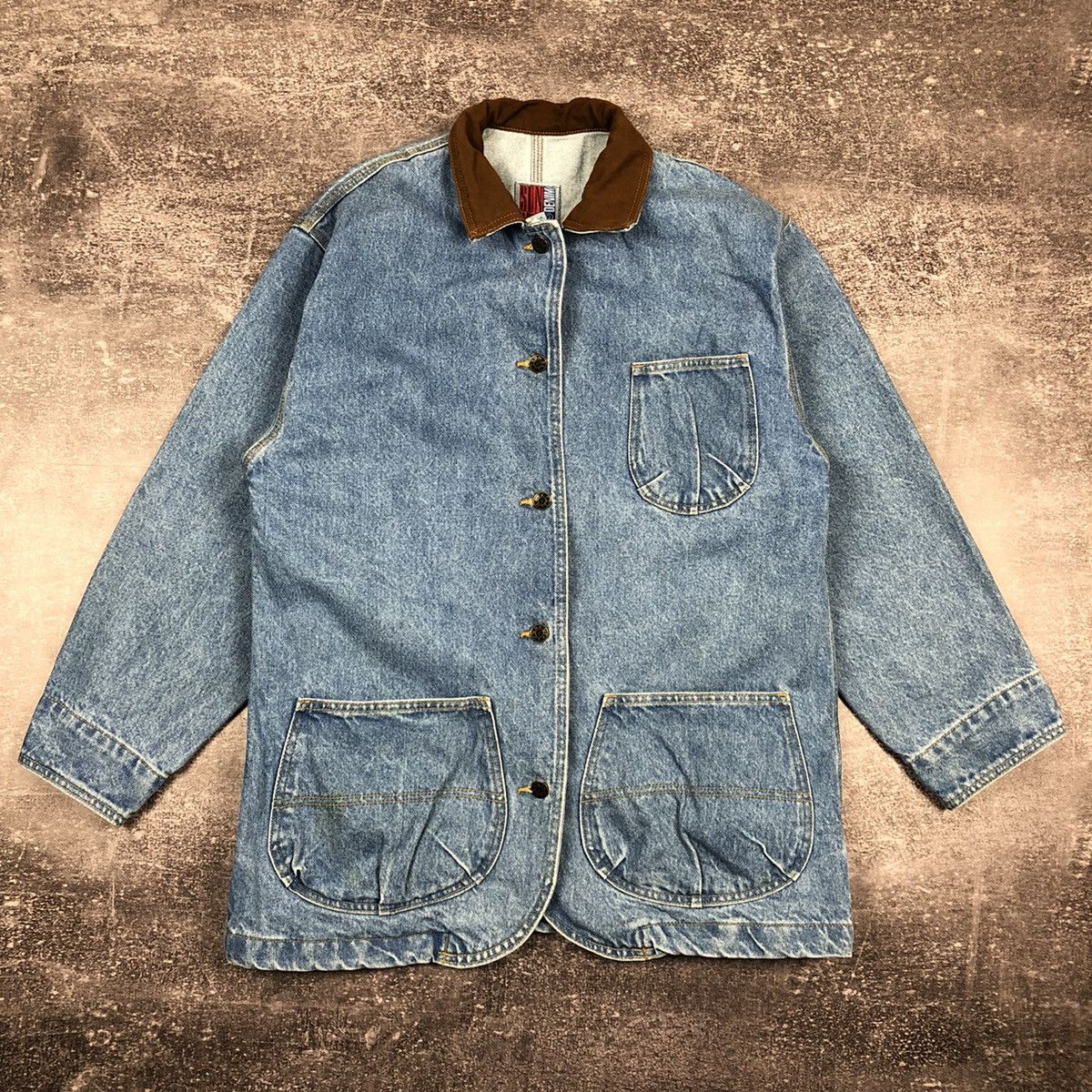 Vintage Vintage 90s Sun Belt Denim Jacket Size US M / EU 48-50 / 2 - 1 Thumbnail