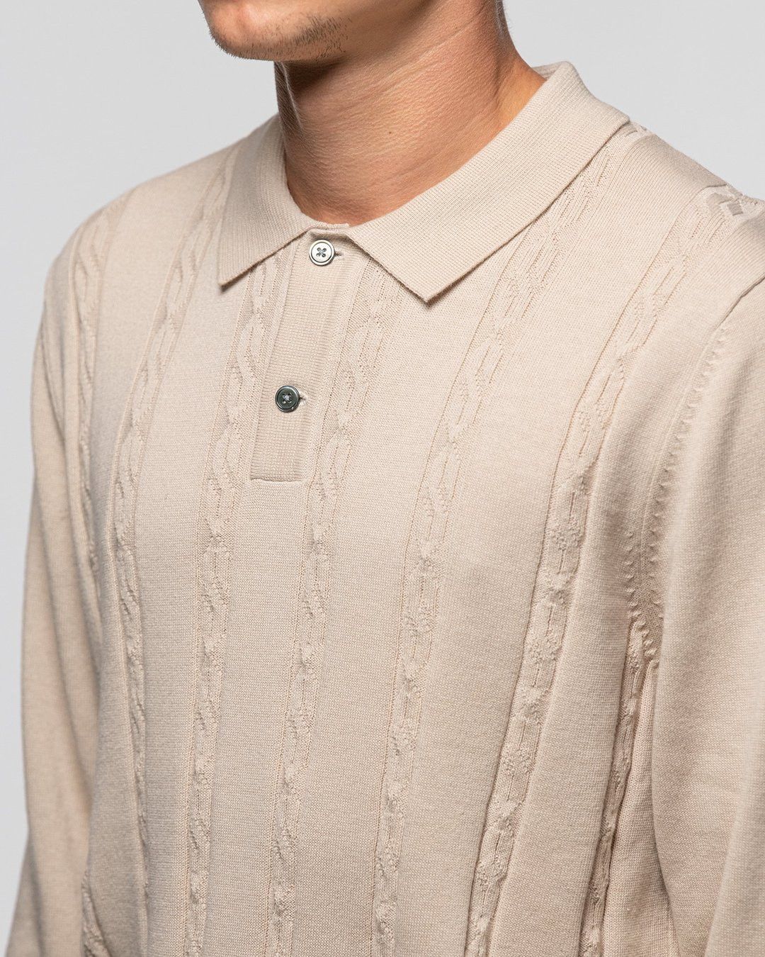Stussy S Chain Long Sleeve Knitted Polo