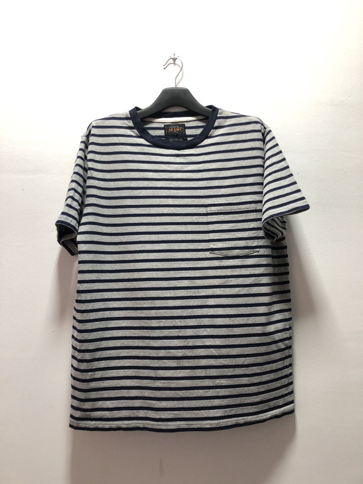 Beams Plus BEAMS PLUS T Shirt Pocket Striped Japan Made Size US L / EU 52-54 / 3 - 1 Thumbnail