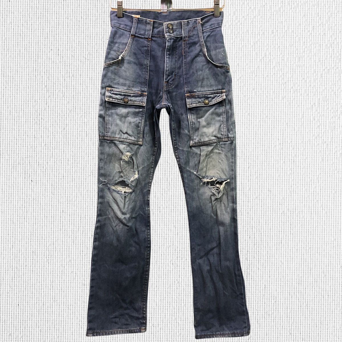 Levi's × Vintage Vintage Levis Workers Multi Pocket Distressed Denim Jeans Size US 27 - 1 Thumbnail