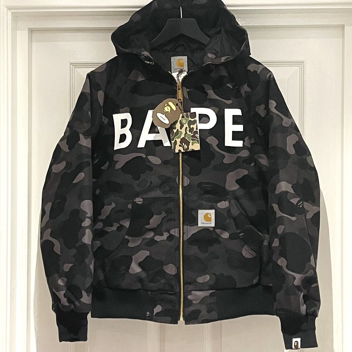 Bape A bathing Ape Bape x Carhartt WIP down 'Active Jacket'. | Grailed