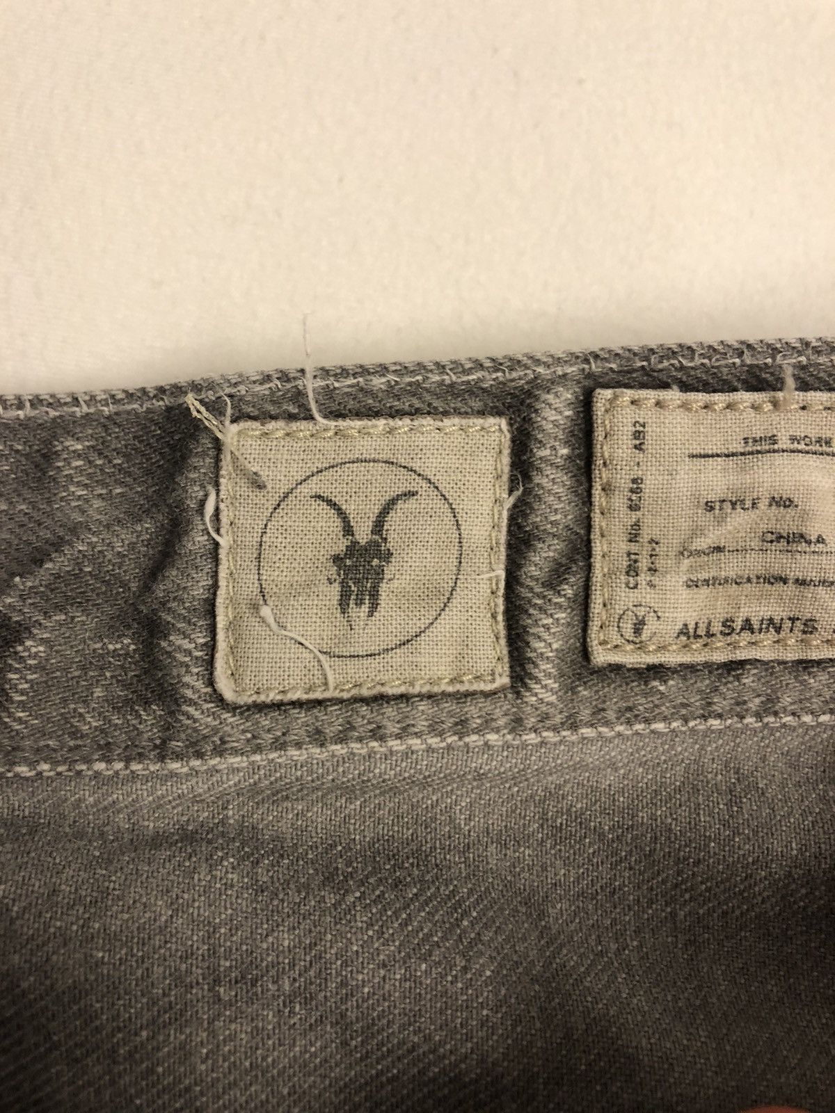 Allsaints × Vintage ALL SAINTS VINTAGE GREY WASHED DENIM JEANS Size US 30 / EU 46 - 5 Thumbnail