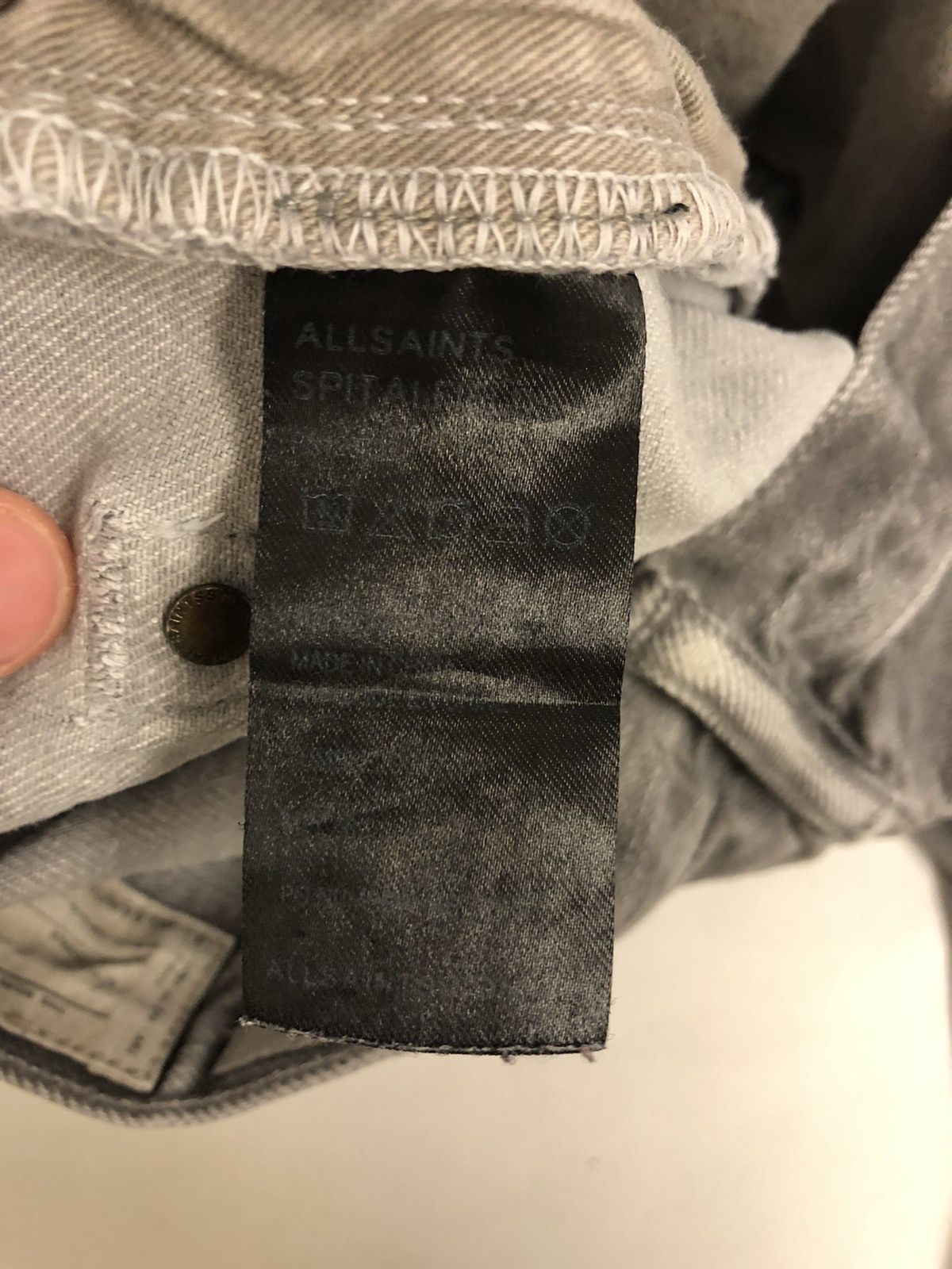 Allsaints × Vintage ALL SAINTS VINTAGE GREY WASHED DENIM JEANS Size US 30 / EU 46 - 9 Thumbnail