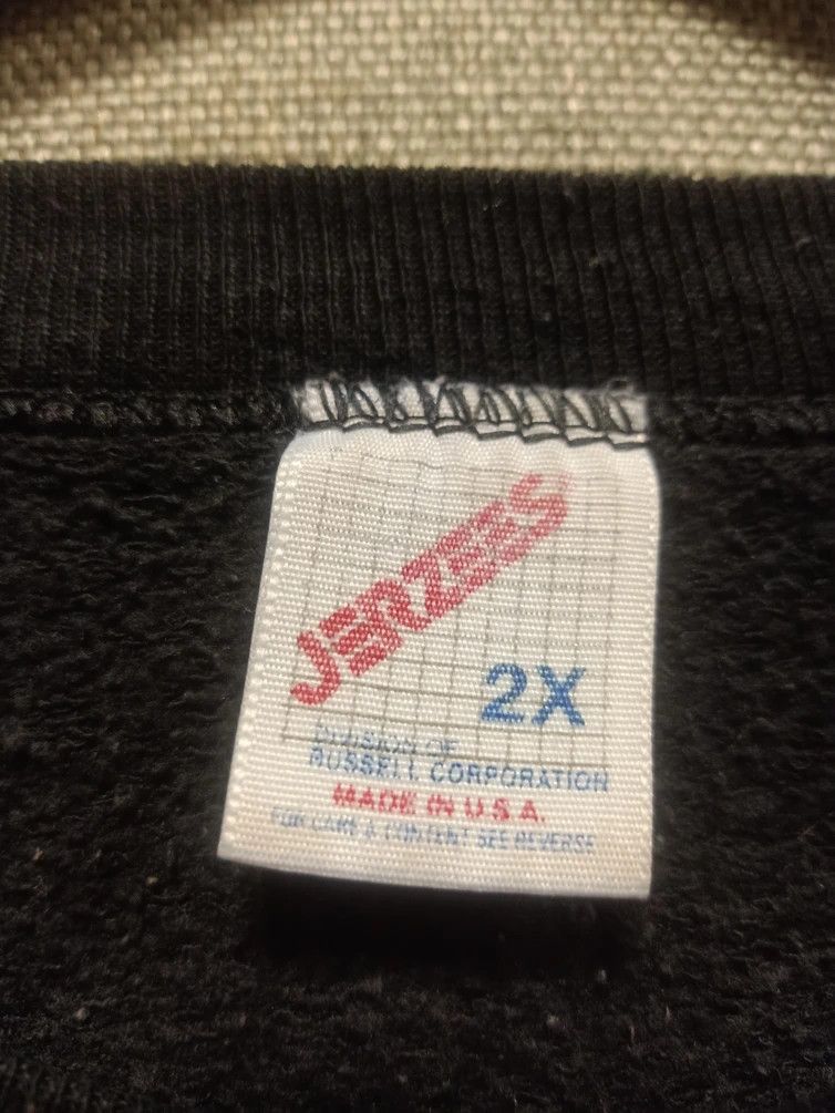 vintage 90s sweatshirt who cares made in usa
